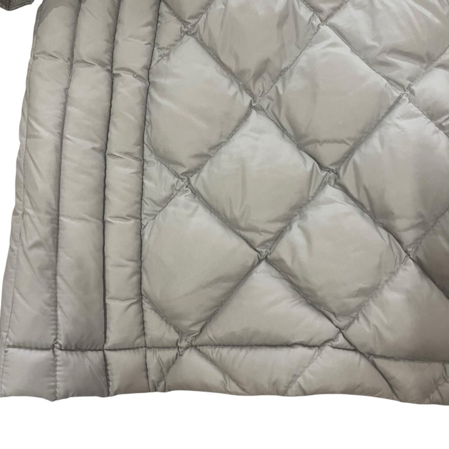 Michael Kors Women Tan Medium Lightweight Diamond Quilted Hooded Down Fill Coat
