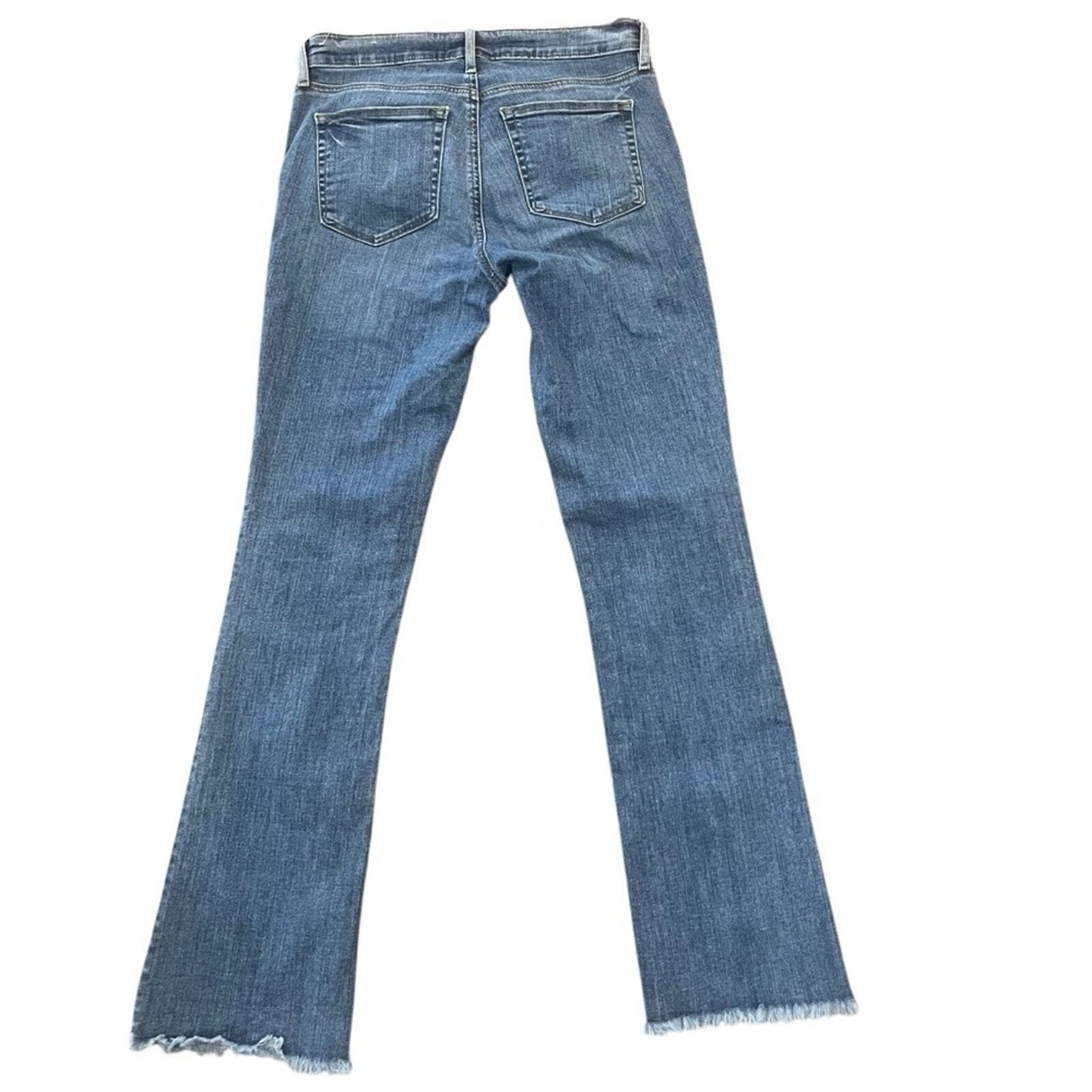 Loft Womens Size 4 Modern Boot Medium Wash Frayed Ankle Medium Wash Denim Jeans