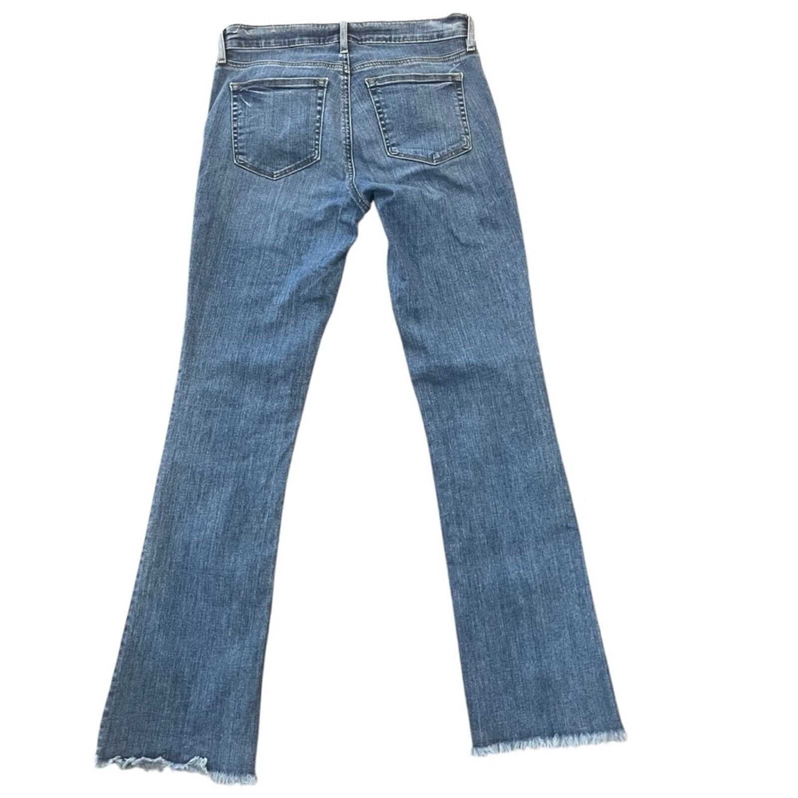 Loft Womens Size 4 Modern Boot Medium Wash Frayed Ankle Medium Wash Denim Jeans