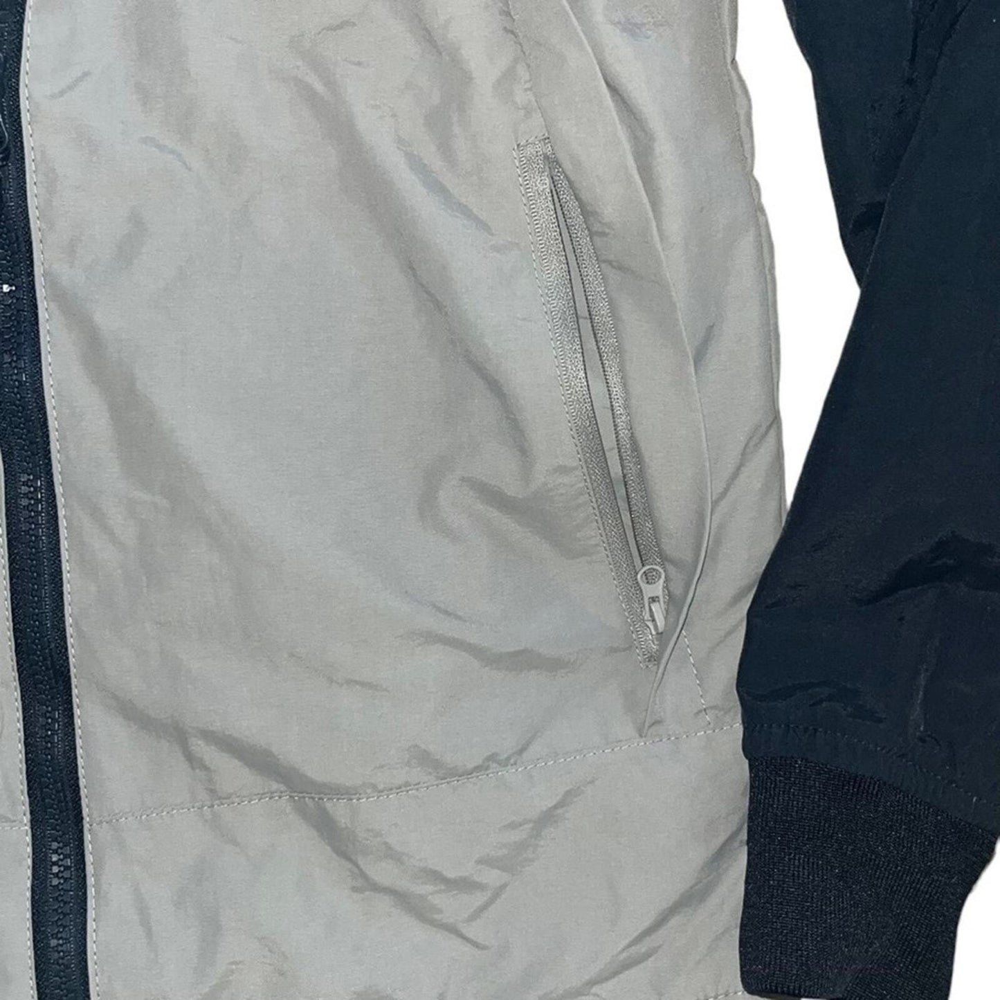 H&M Boys Size 14 Insulated Jacket with Hood Navy Gray 
