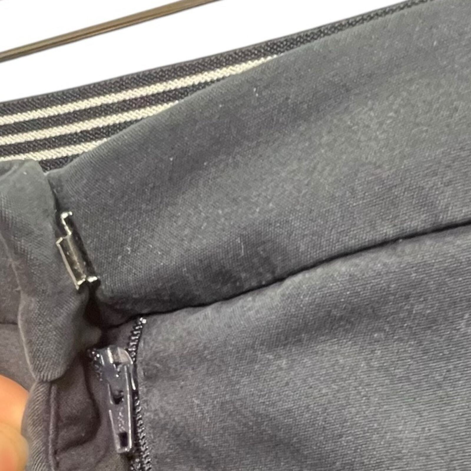 ZARA Womens Size Large Navy Blue Flat Front Ankle Pants Slacks