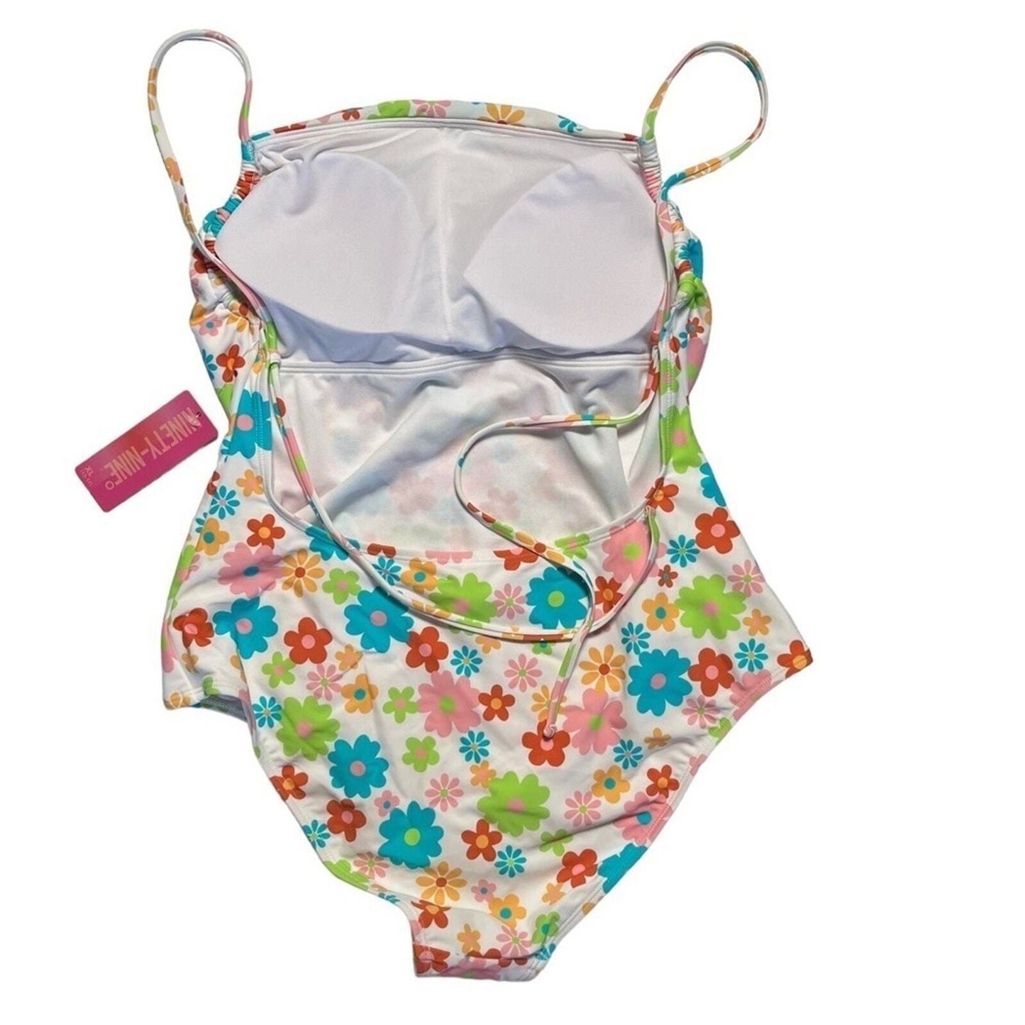 Ninety-Nine Junior's Flora Retro XL (15-17) Plus Size One Piece NWT Swimsuit 