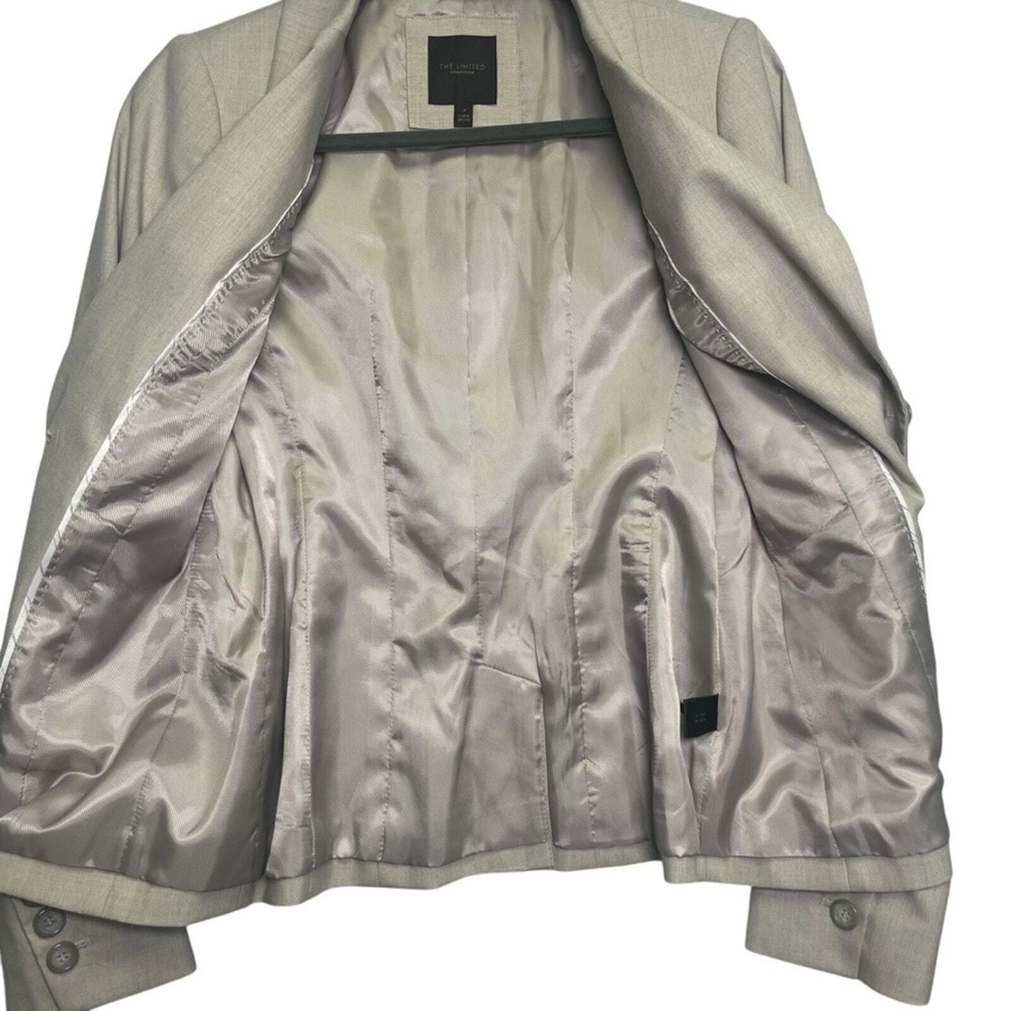 The Limited Collection Womens Size 2 Gray 2 Button Long Sleeve Blazer