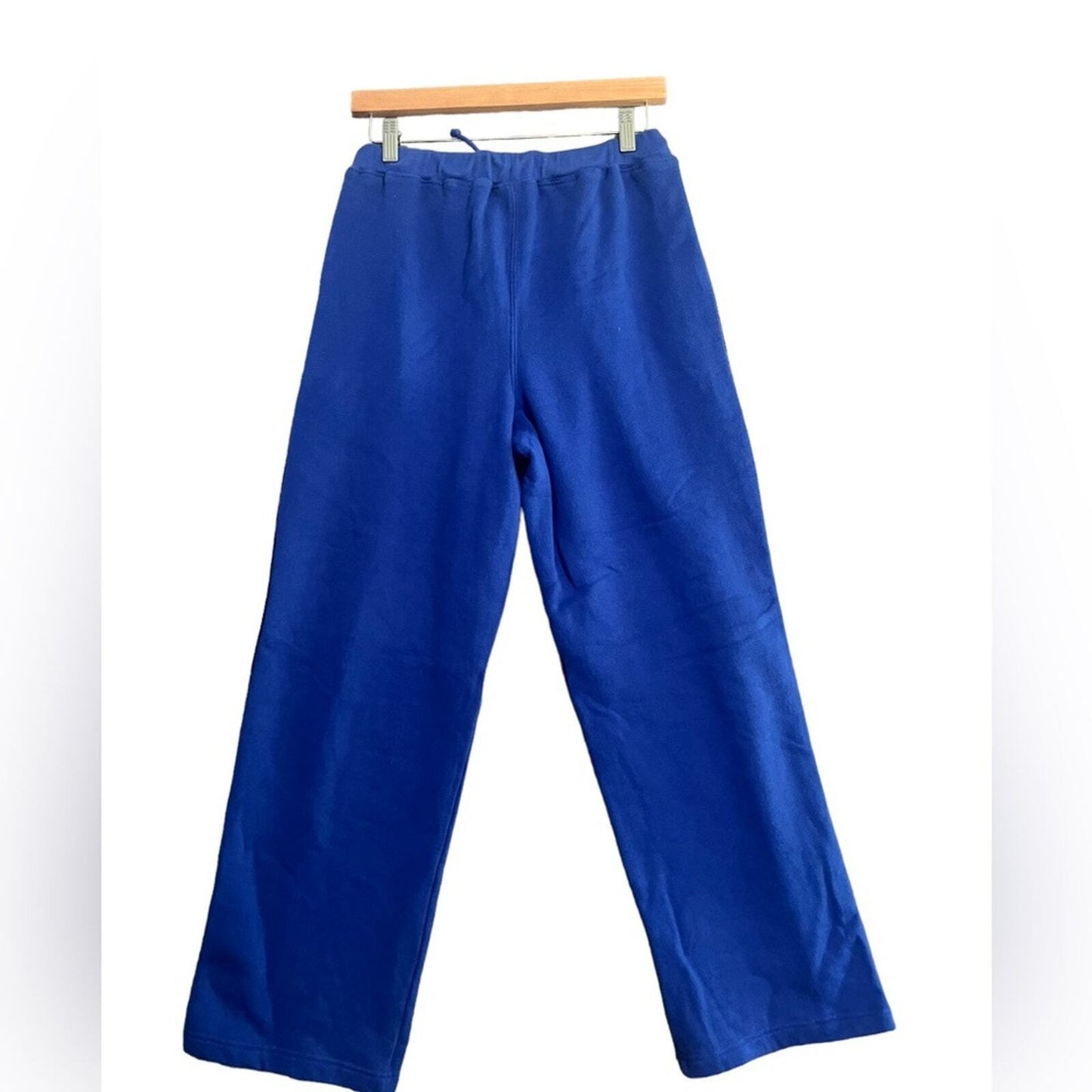 Land's End Boys Size 18 Blue Side Stripe Straight Leg Athletic Pants NWT