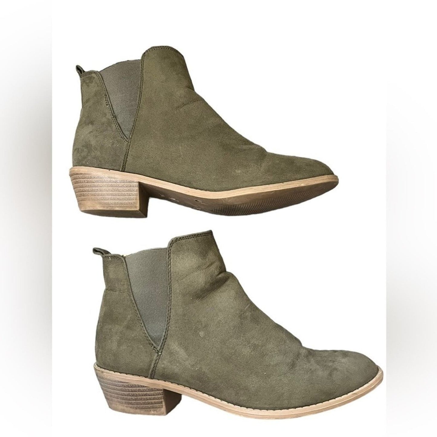 Dorothy Perkins Womens Size 6 Green Suede Ankle Boots 