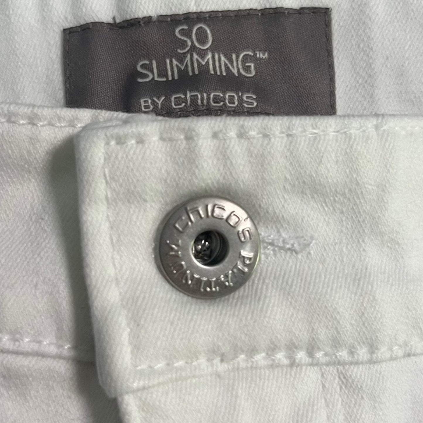 Chico's Womens Jeans Size 0R (S/4) White So Slimming Bootcut 