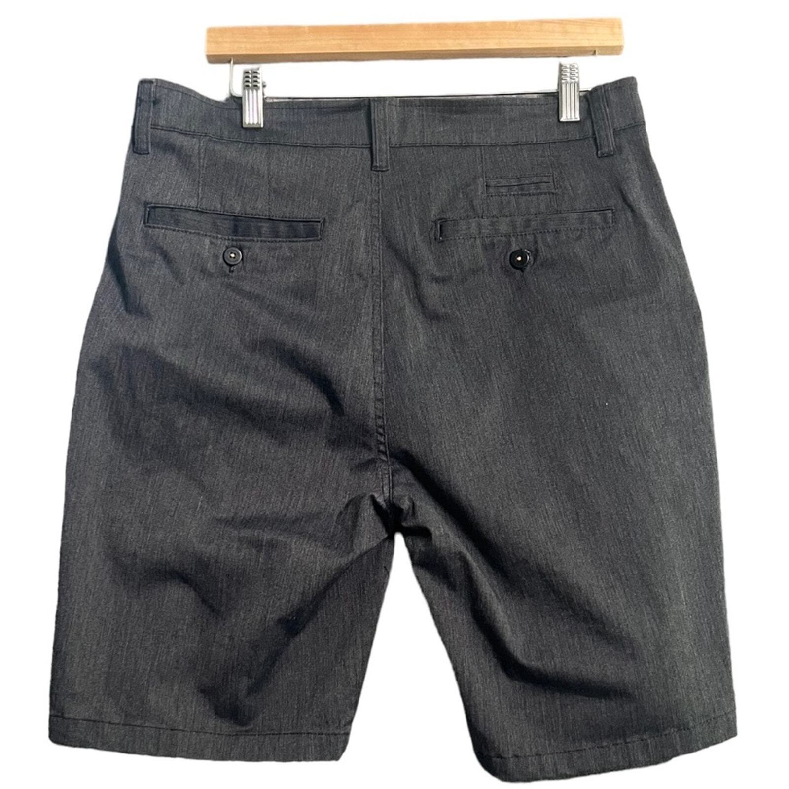 Gentlemens OutfittersShorts Black 34 Stretch Styled for Dapper Gents Flat Front 