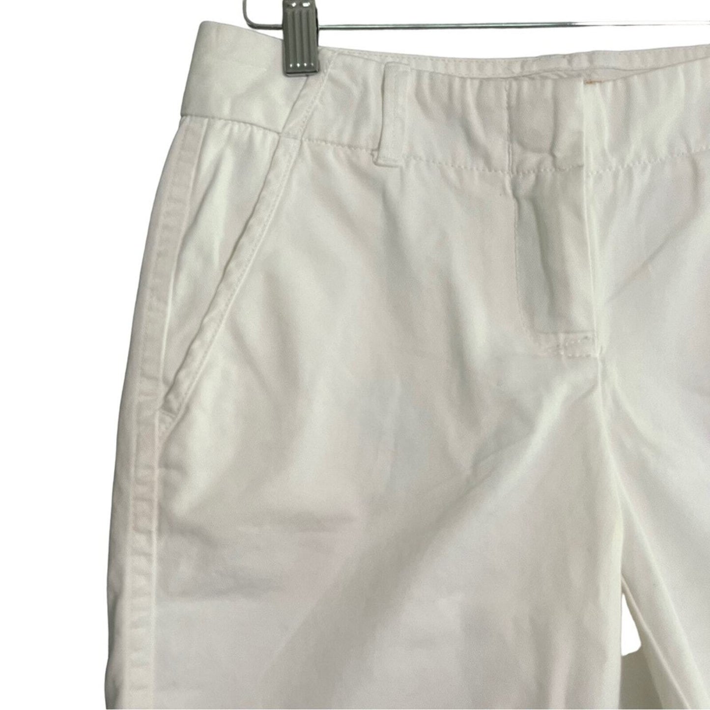 J. Crew Womens Size 2 Weathered Broken In Classic Twill White Chino Shorts NWT