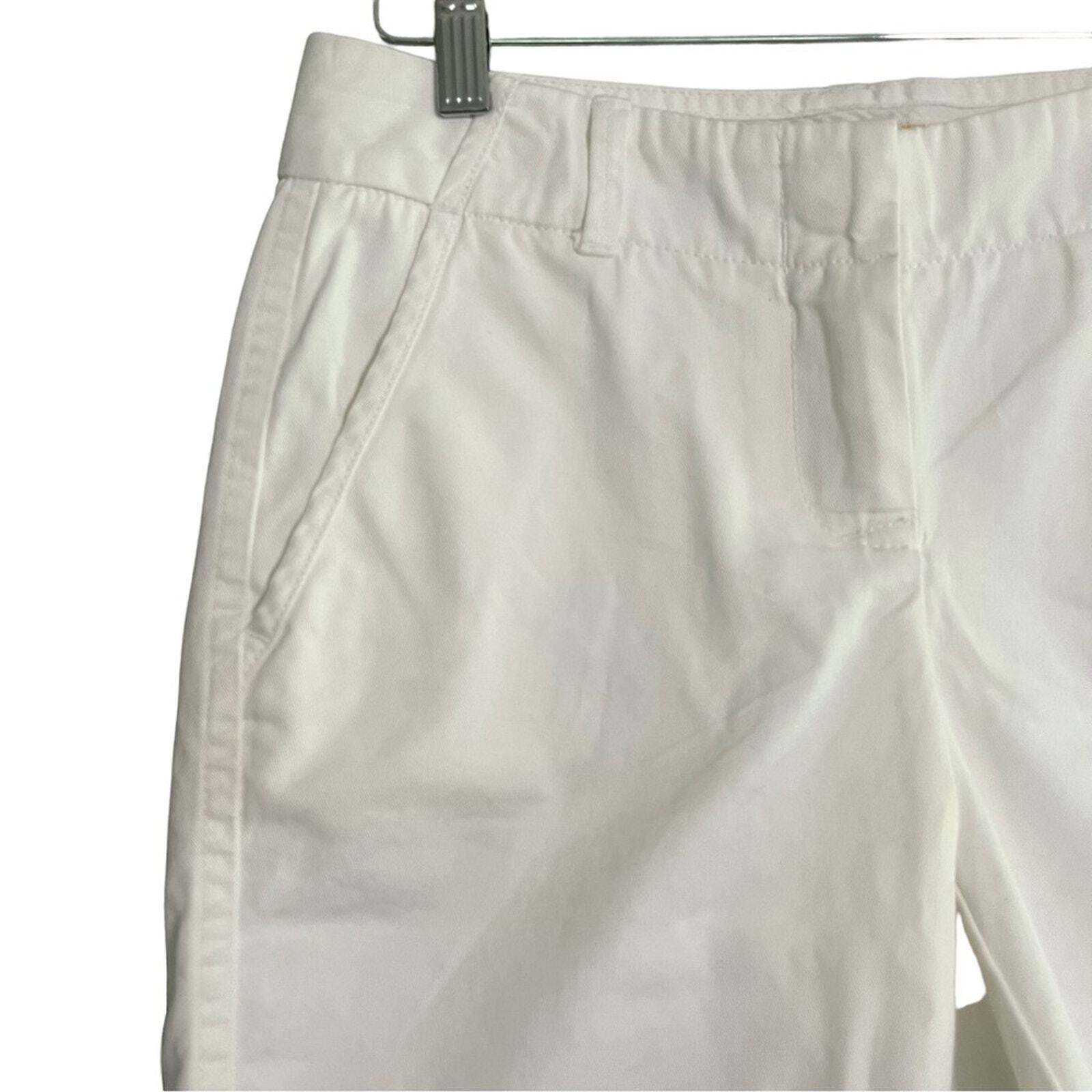 J. Crew Womens Size 2 Weathered Broken In Classic Twill White Chino Shorts NWT