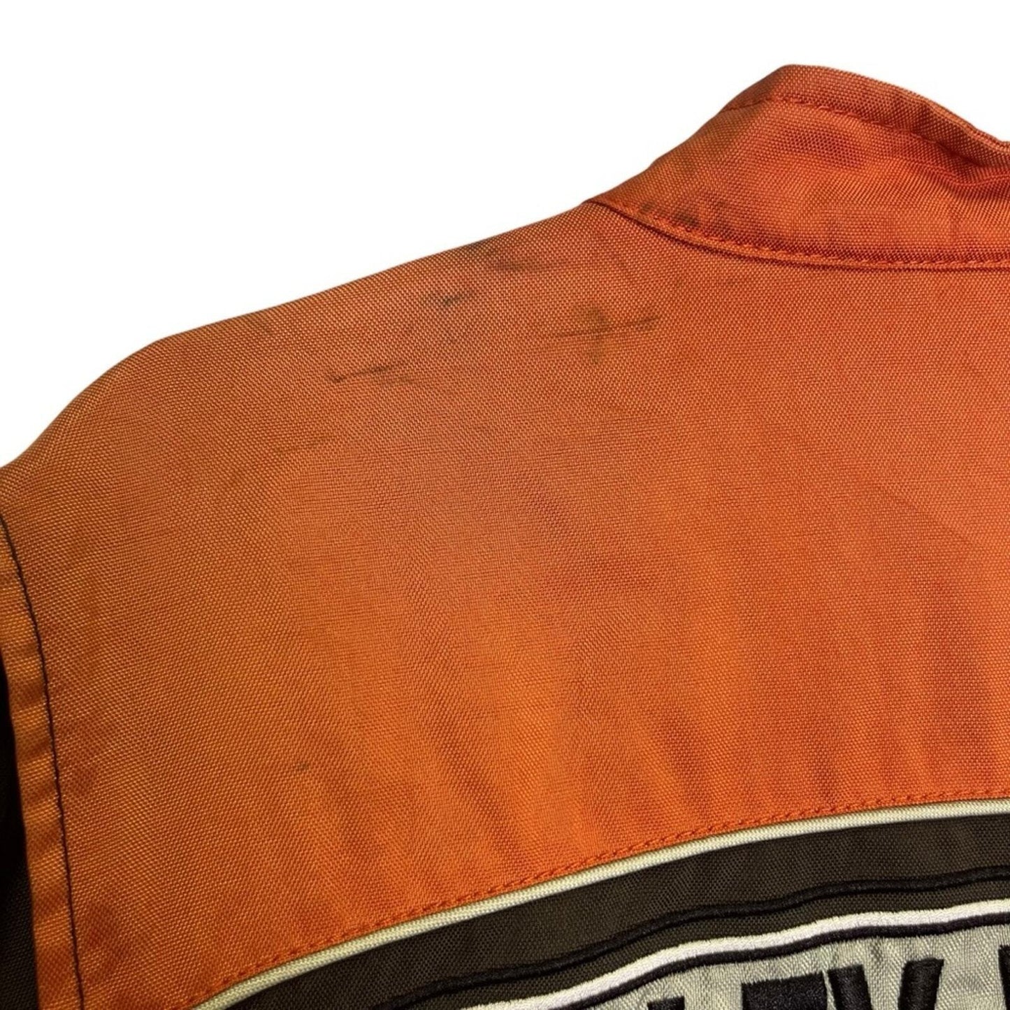 Harley Davidson 2008 Size Medium Orange Black Long Sleeve Lightweight Jacket