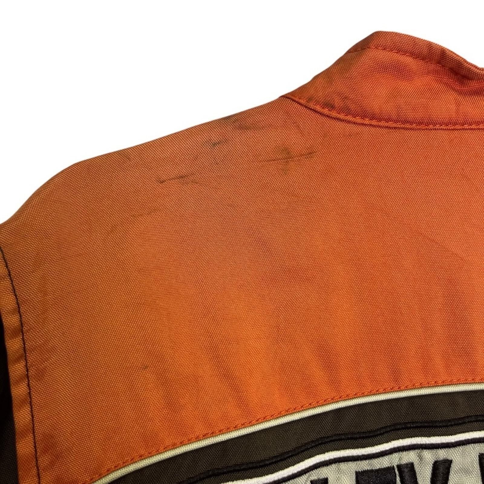 Harley Davidson 2008 Size Medium Orange Black Long Sleeve Lightweight Jacket
