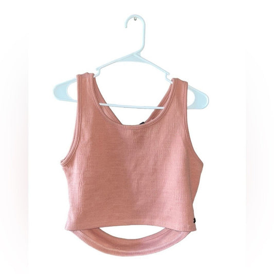 Roxy crop top with partial open bottom back Size XL/14
