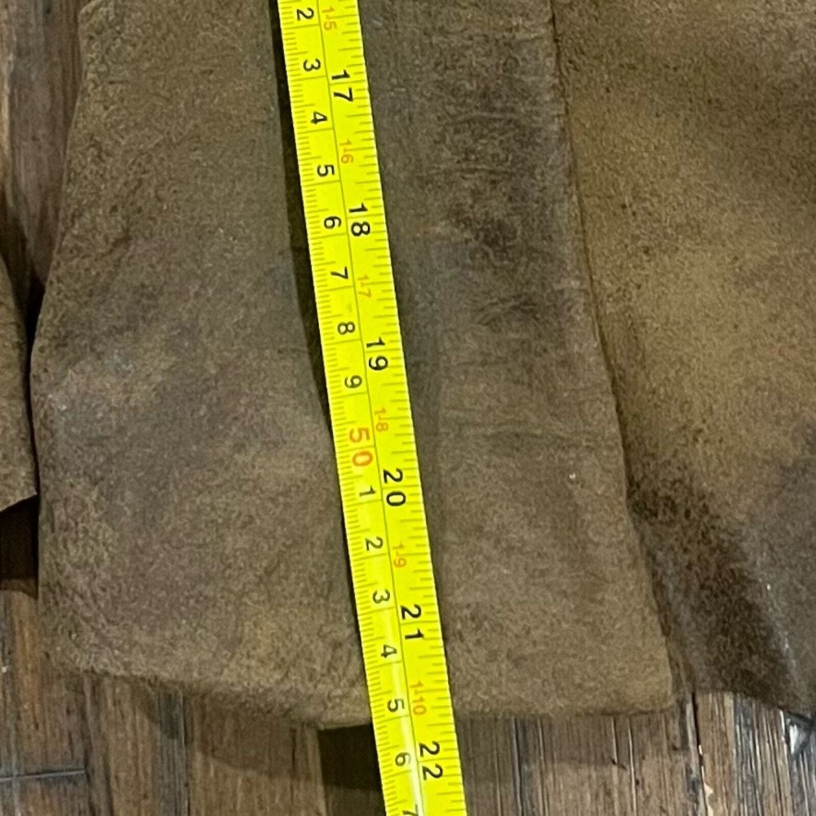 ZARA Womens Size Medium Brown Faux Suede Effect Overshirt Moto Style Jacket