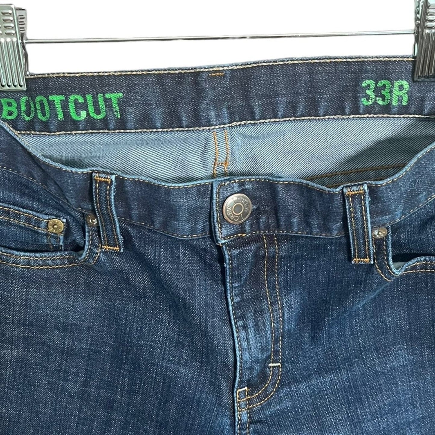 J. Crew Mens Size 33R Bootcut Dark Wash Denim Jeans