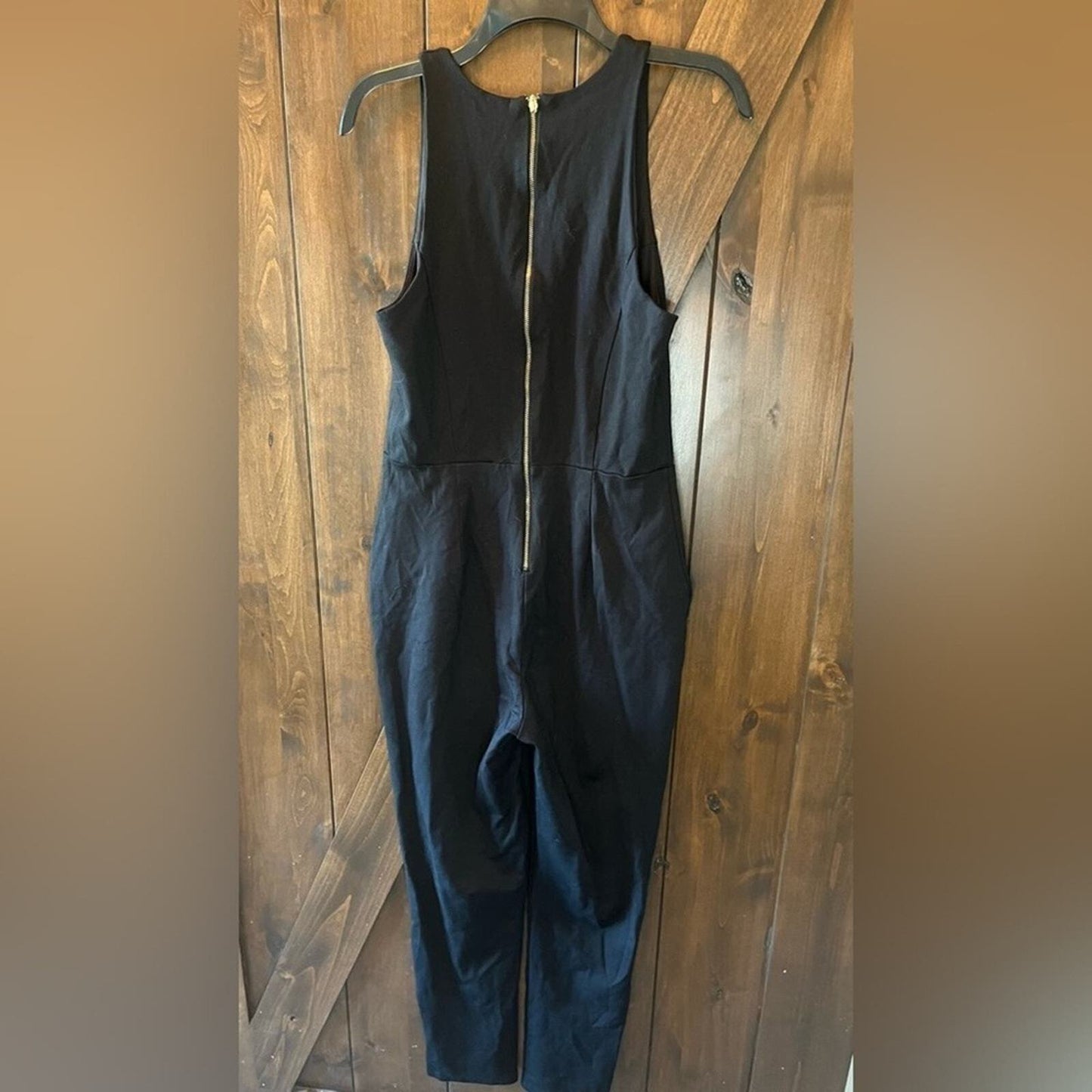 XOXO Womens Large Black Pant Sleeveless Jumpsuit Back Zipper