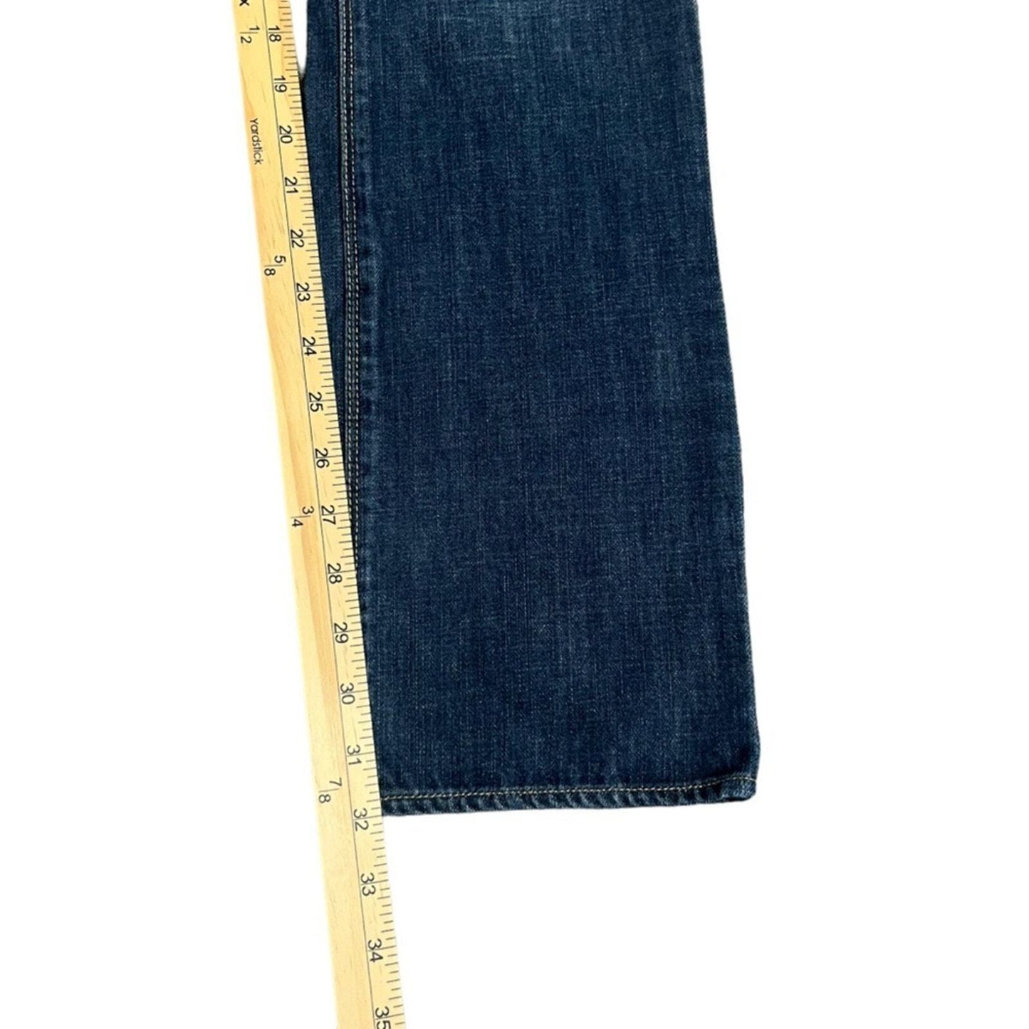 American Eagle Womens 77 Straight 8 Long Medium Wash Denim Jeans
