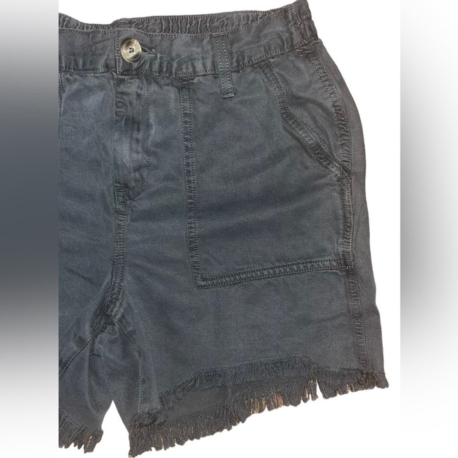 Aerie Womens Black Elastic Band Cut Off Shorts Size Small