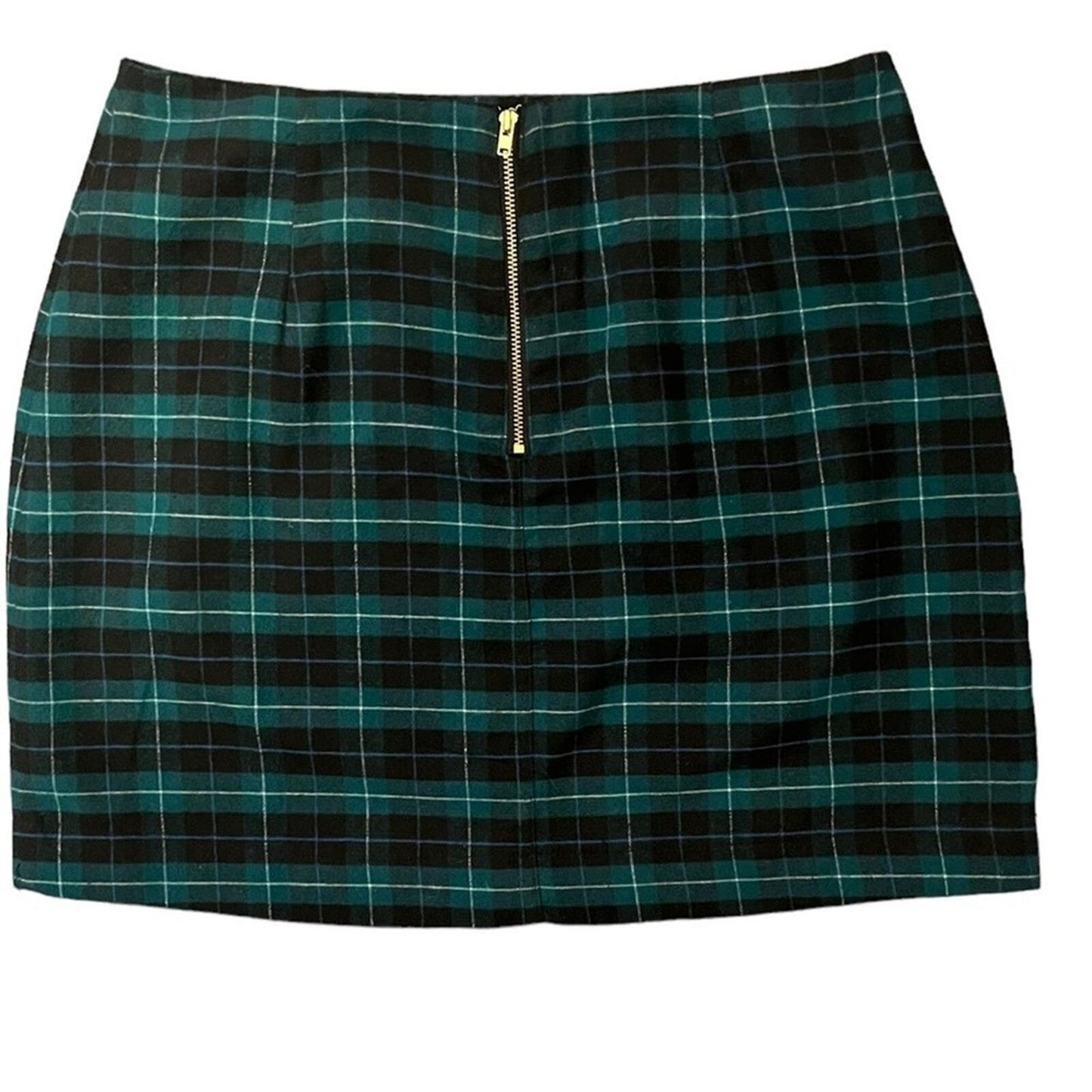 Old Navy Womens Size 4 Navy Green Plaid Polyester Mini Skirt 