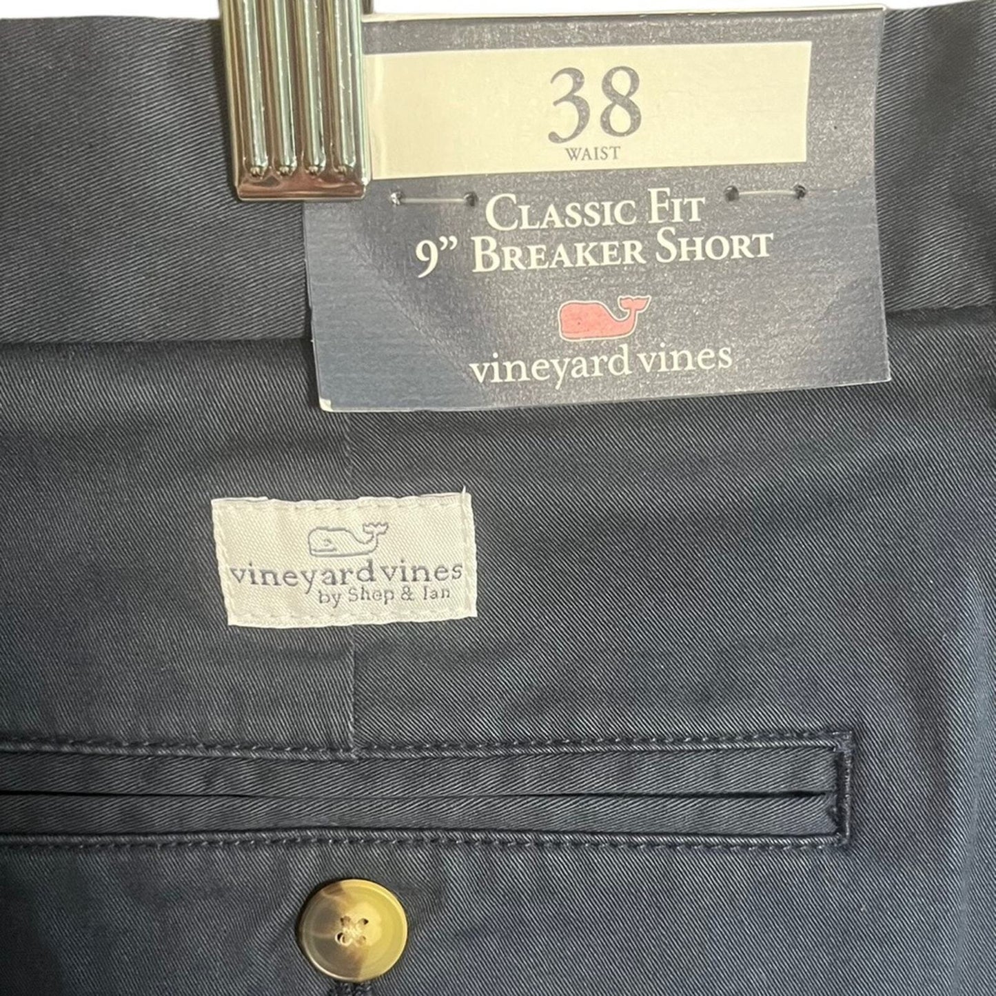 Vineyard Vines Mens 38 Flat Front Navy Classic Fit 9" Breaker Shorts NWT