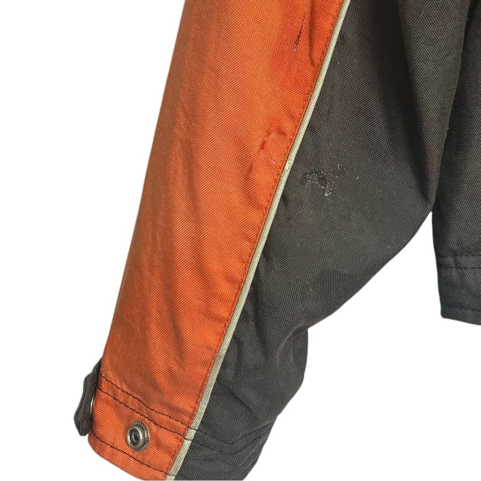 Harley Davidson 2008 Size Medium Orange Black Long Sleeve Lightweight Jacket
