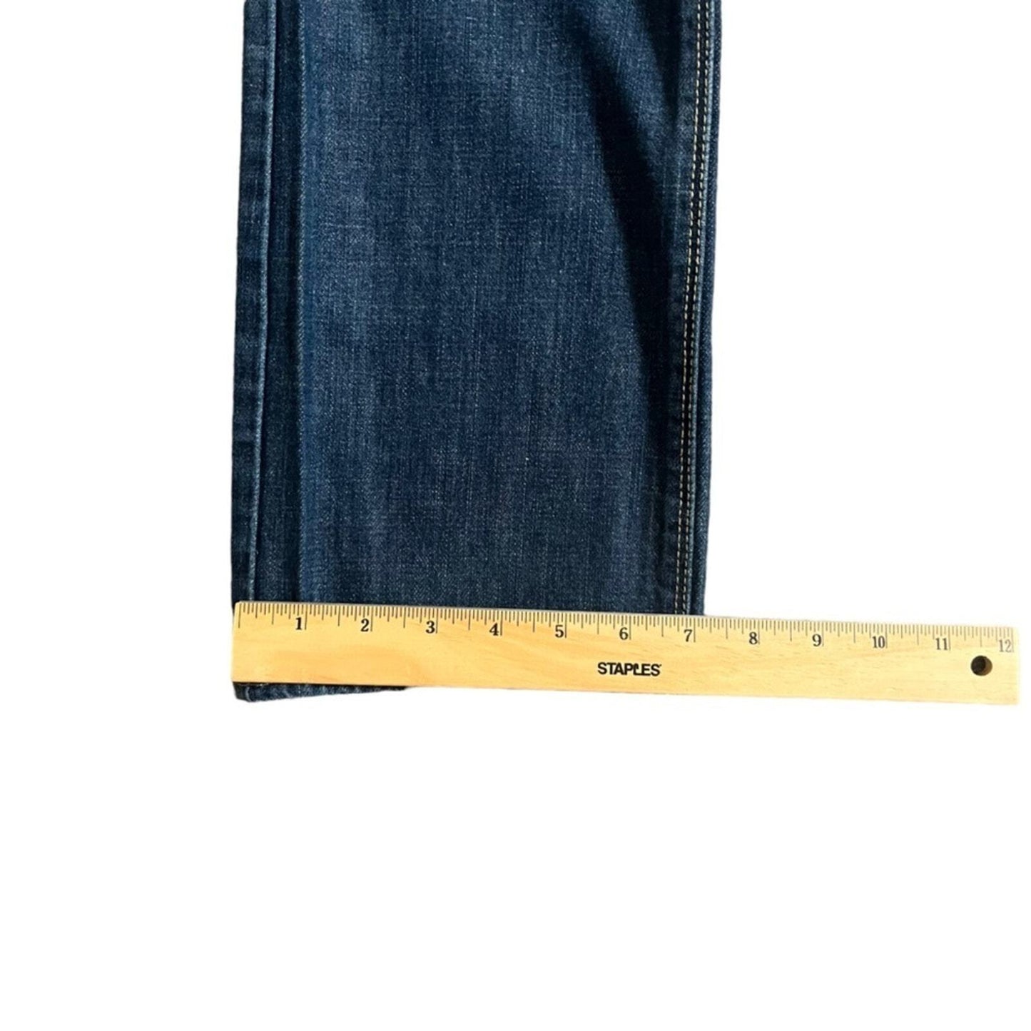 American Eagle Womens 77 Straight 8 Long Medium Wash Denim Jeans