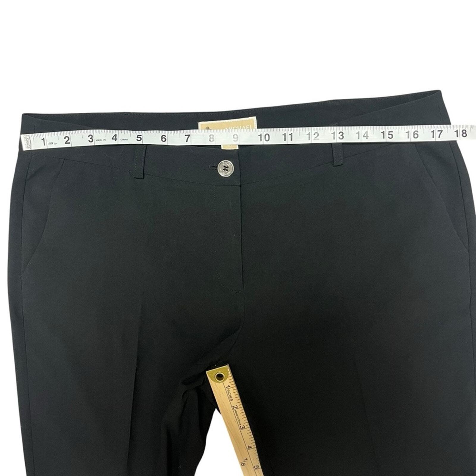 Michael Kors Womens Size 10 Black Casual Pleated Front Pants Slacks