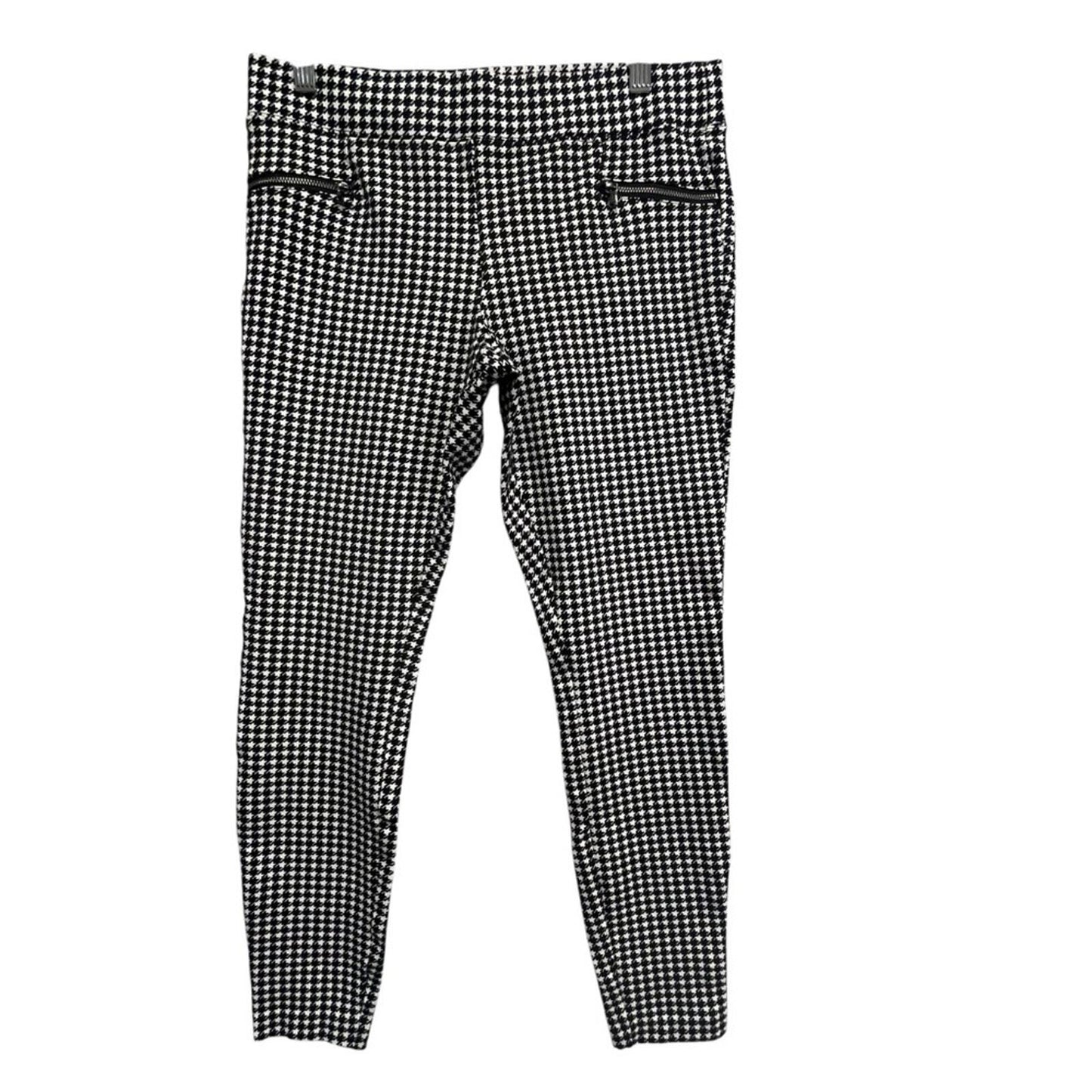 Old Navy Womens Size Medium Black and White Houndstooth Stevie Pants
