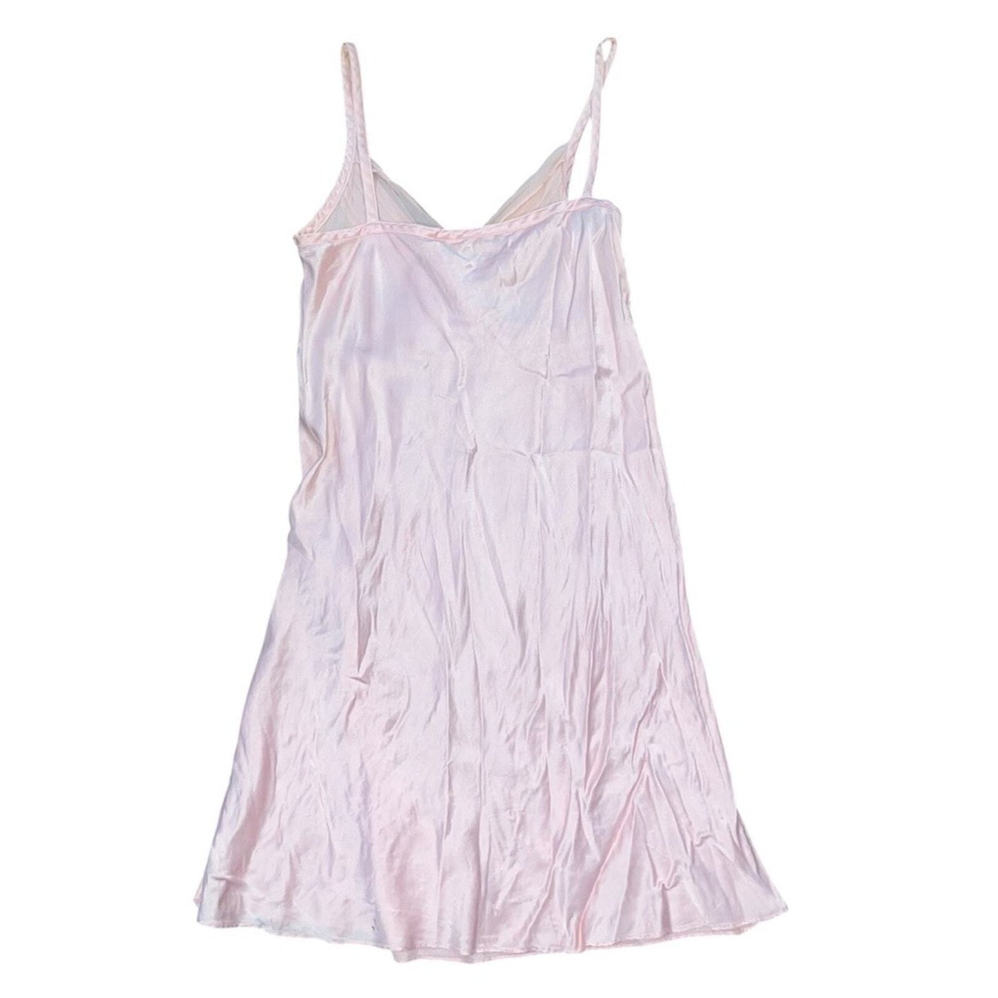 Vintage Victoria's Secret Womens Size M Blush Pink 100% Pure Silk Night Gown