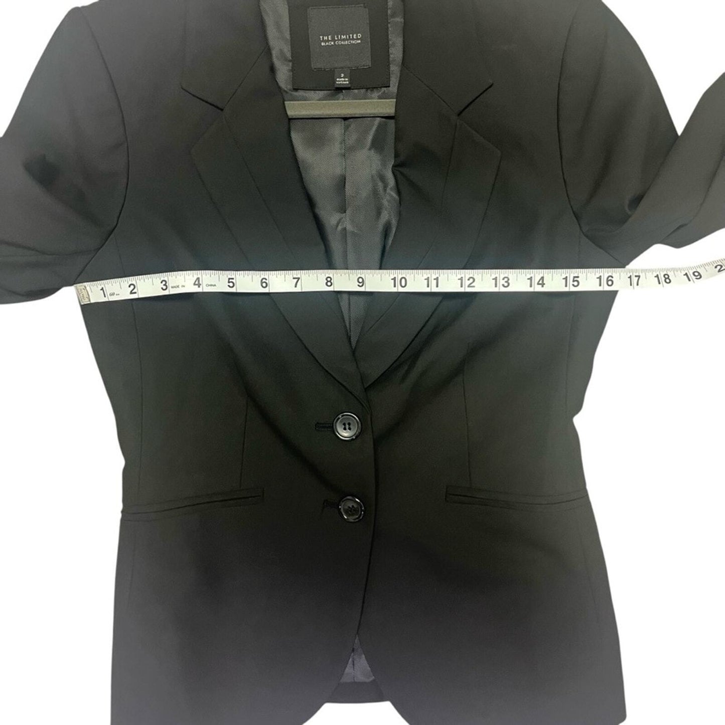The Limited Black Collection Womens Size 2 Button Long Sleeve Blazer