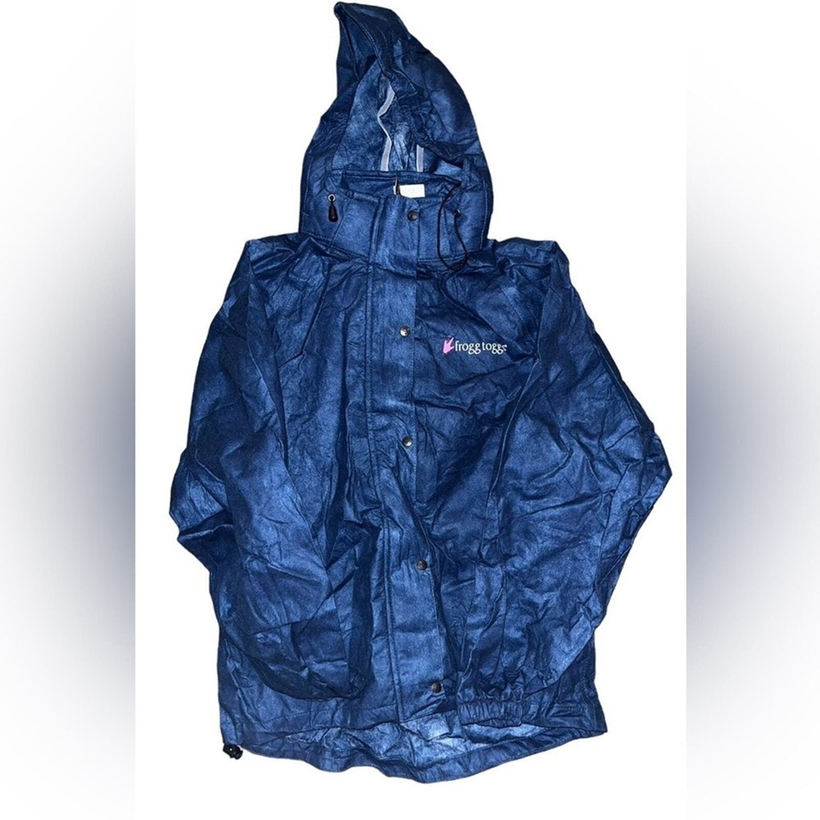 Frogg Toggs Size S / M Blue Button Down All Weather Jacket With Bag