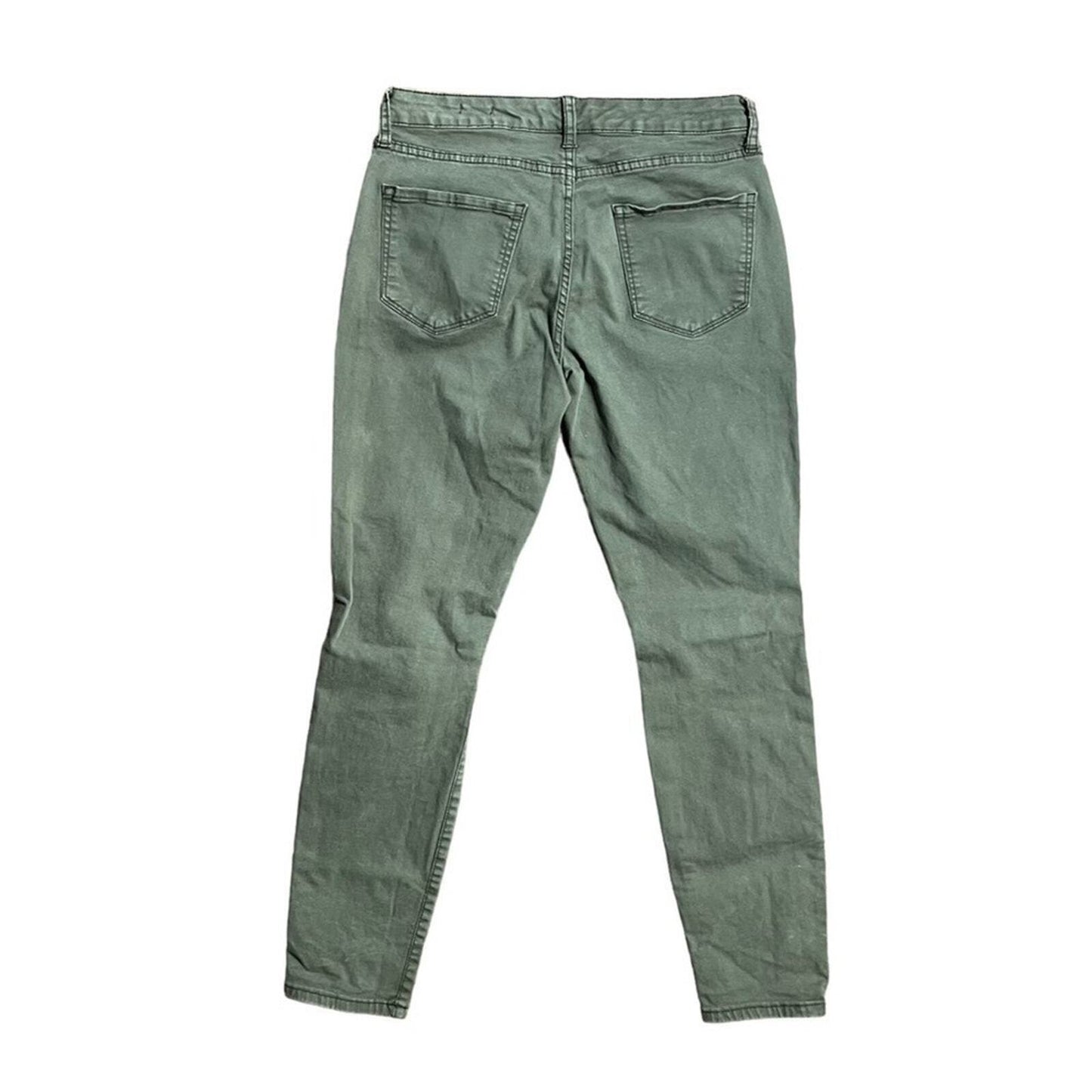 Arizona Womens Size 7 Jegging Olive Green Distressed Jeans