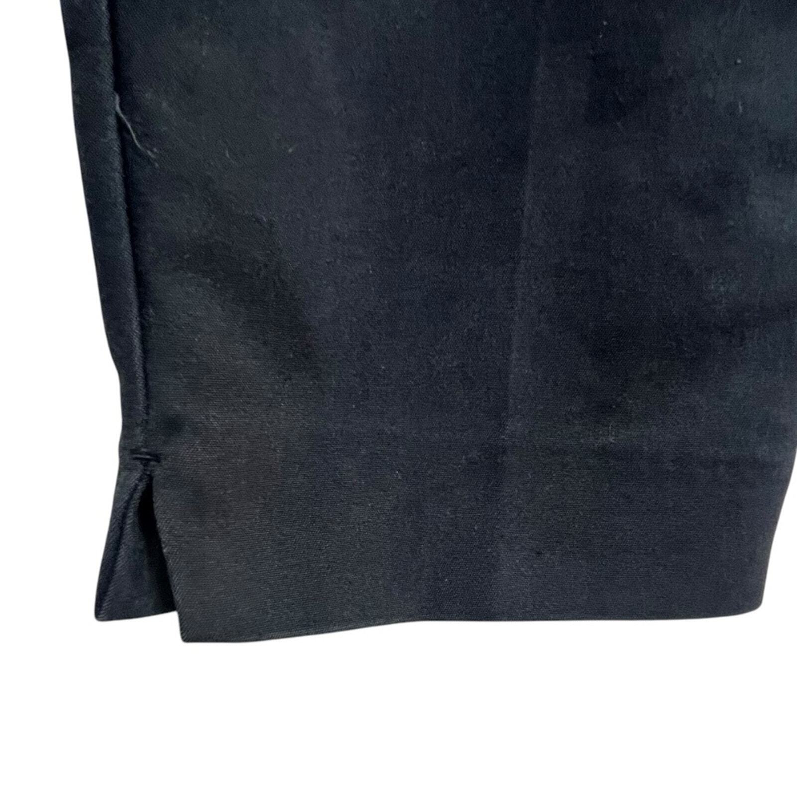 ZARA Womens Size Large Navy Blue Flat Front Ankle Pants Slacks