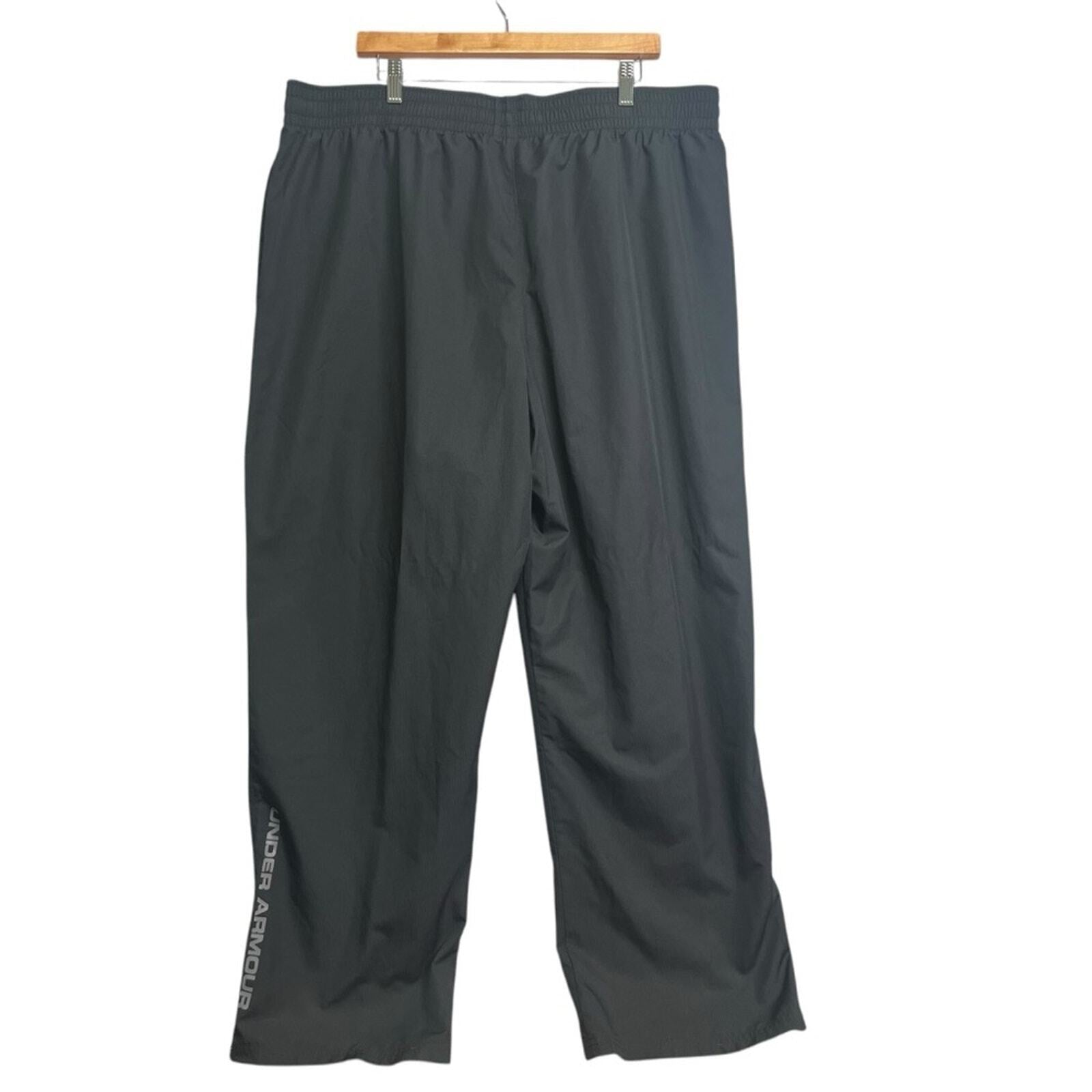 Under Armour Mens Size 3XL Black Ankle Zip Heat Gear Drawstring Warmup Pants