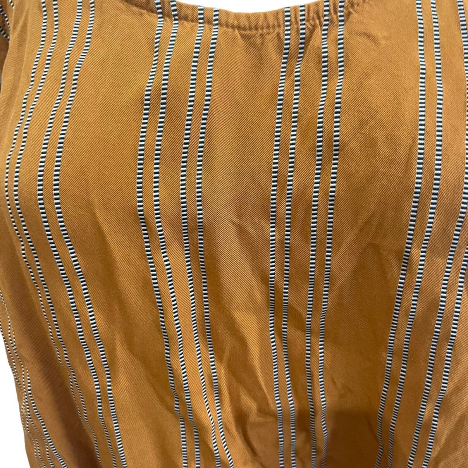 A New Day Womens Size Medium Terracotta Shoulder Tie Sleeveless Shirt