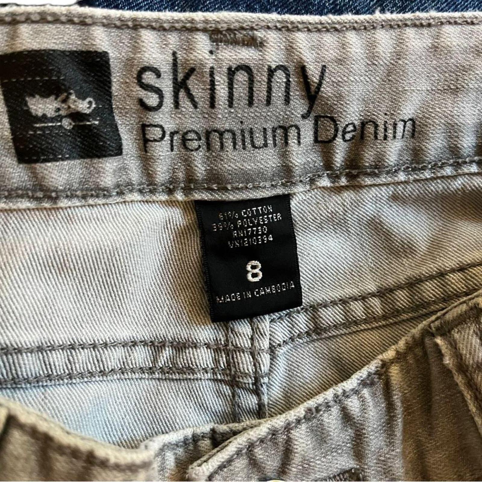 Mossimo Womens Size 8 Gray Skinny Premium Denim Jeans 