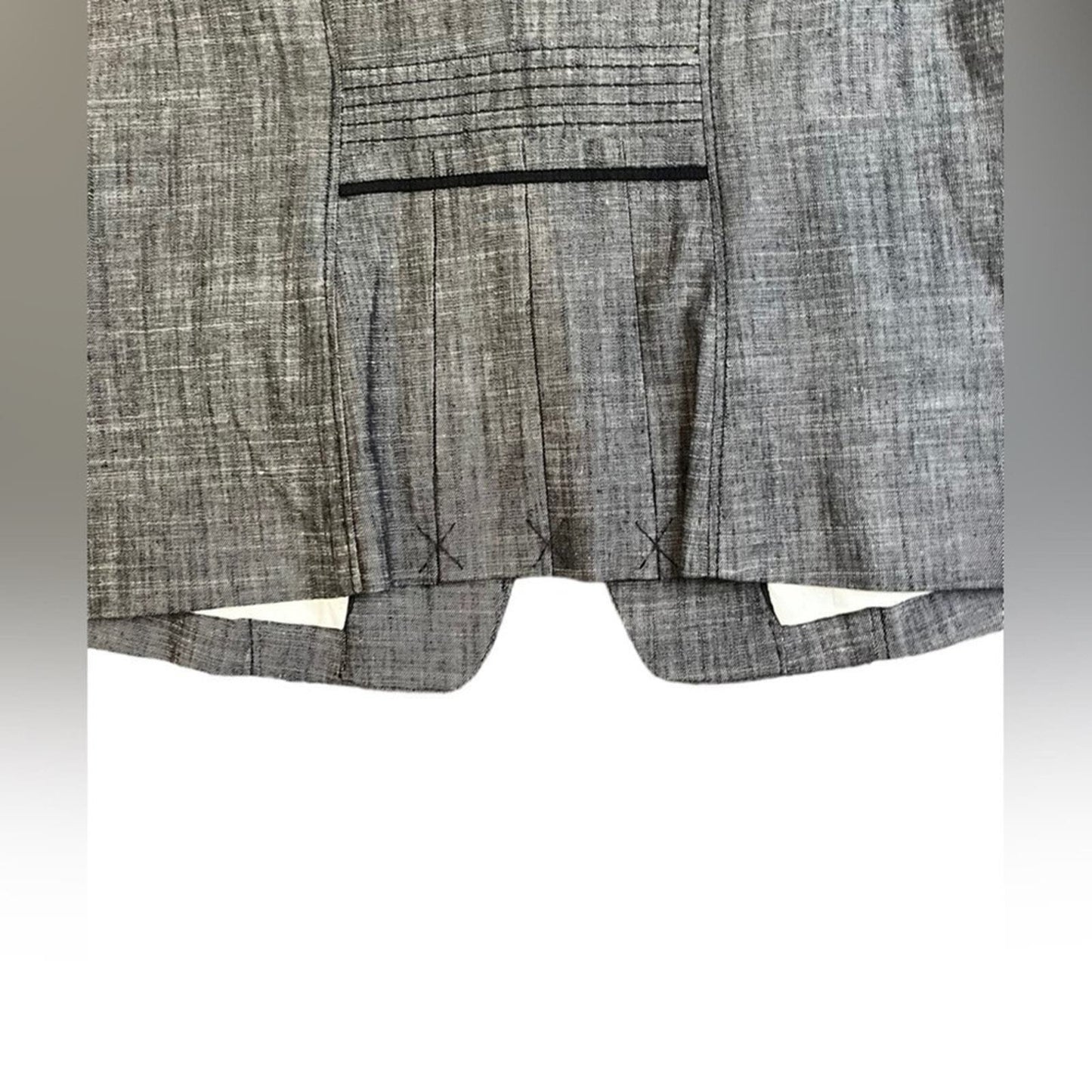 White House Black Market Womens Size 8 Black & Gray Blazer Long Sleeve