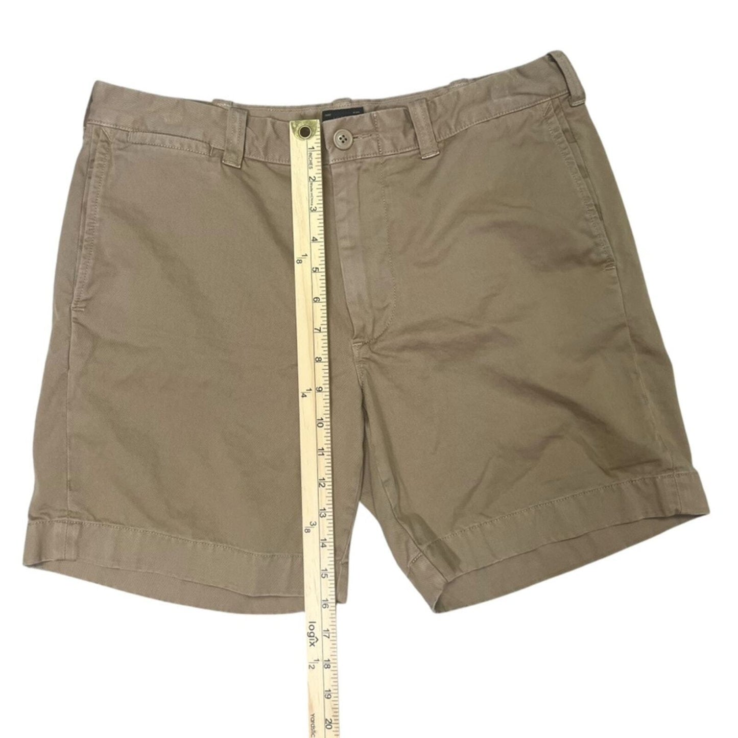 J. Crew Mens Size 32 Stanton Khaki Flat Front Shorts