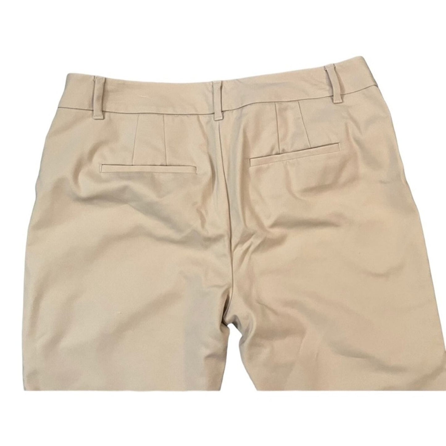 White House Black Market Womens Size 8 Straight Crop Perfect Form Tan Capri’s 
