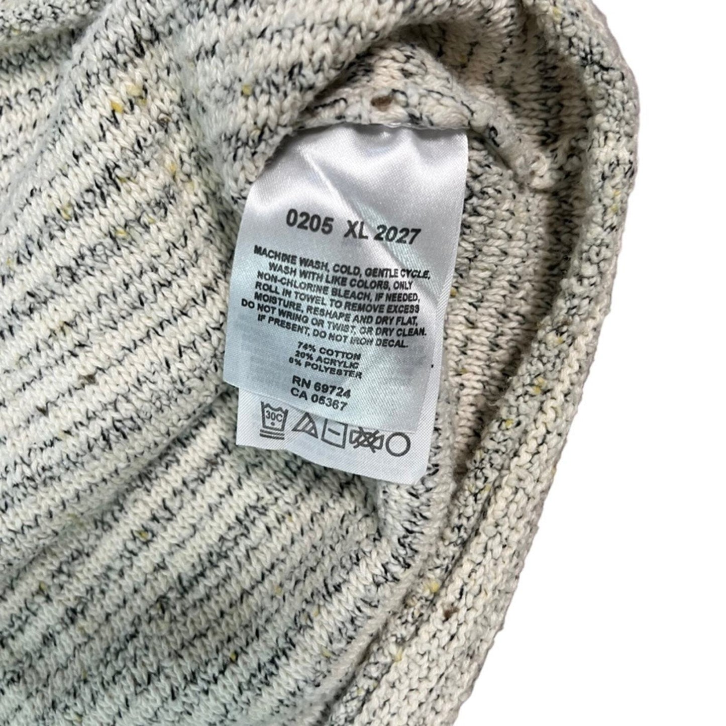 Columbia Womens Medium White Gray Cowl Neck Chillin' Pullover Size M