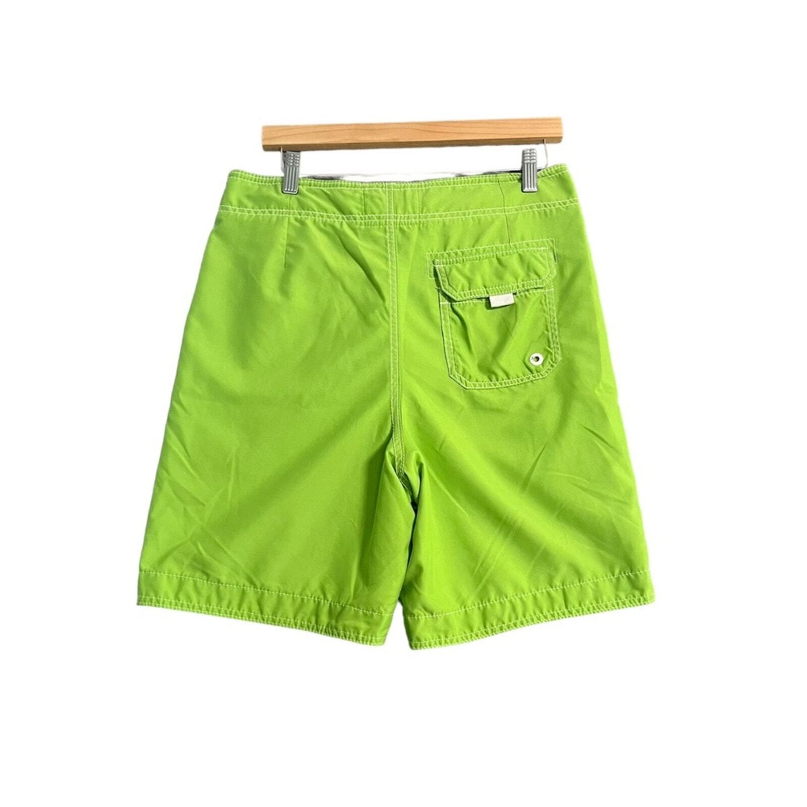 Abercrombie & Fitch Mens Small Lime Green Board Swim Shorts Trunks