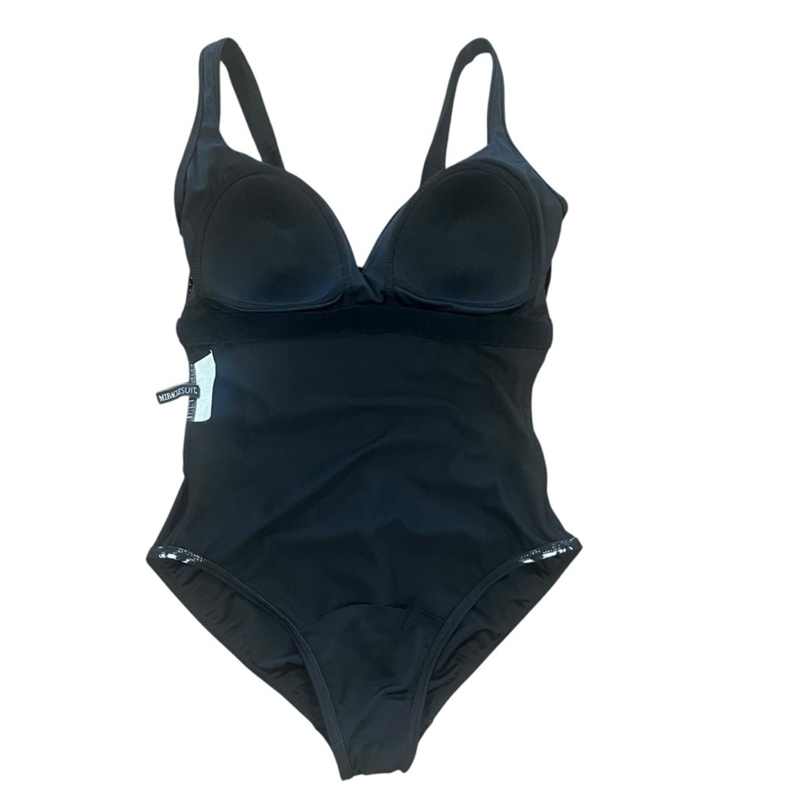 Miraclesuit Womens Labyrinth Temptress Black Swimsuit No Tag Size