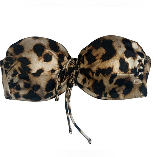 Victoria’s Secret Womens Leopard / Cheetah Bikini Top Sz 34D No Strap