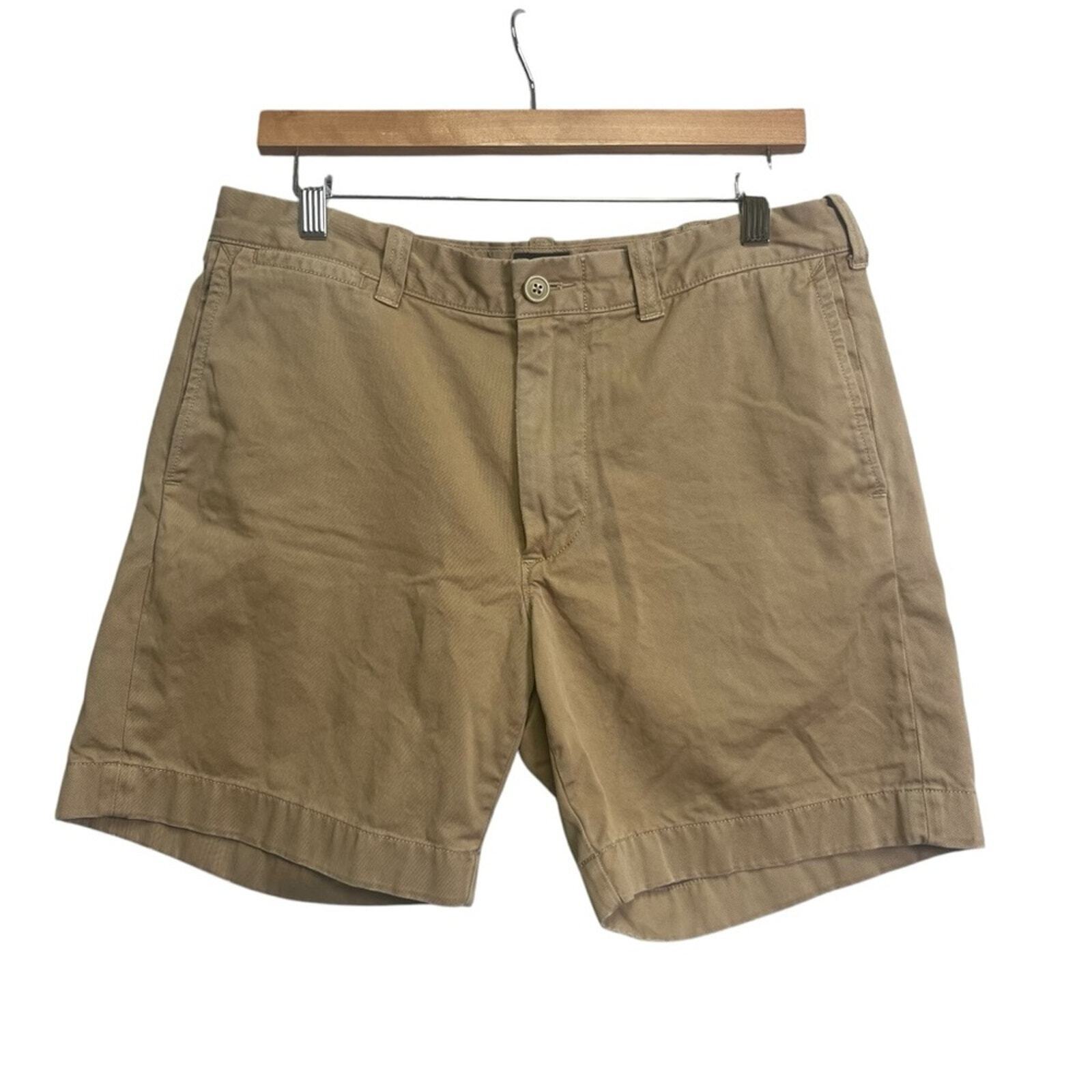 J. Crew Mens Size 32 Stanton Khaki Flat Front Shorts
