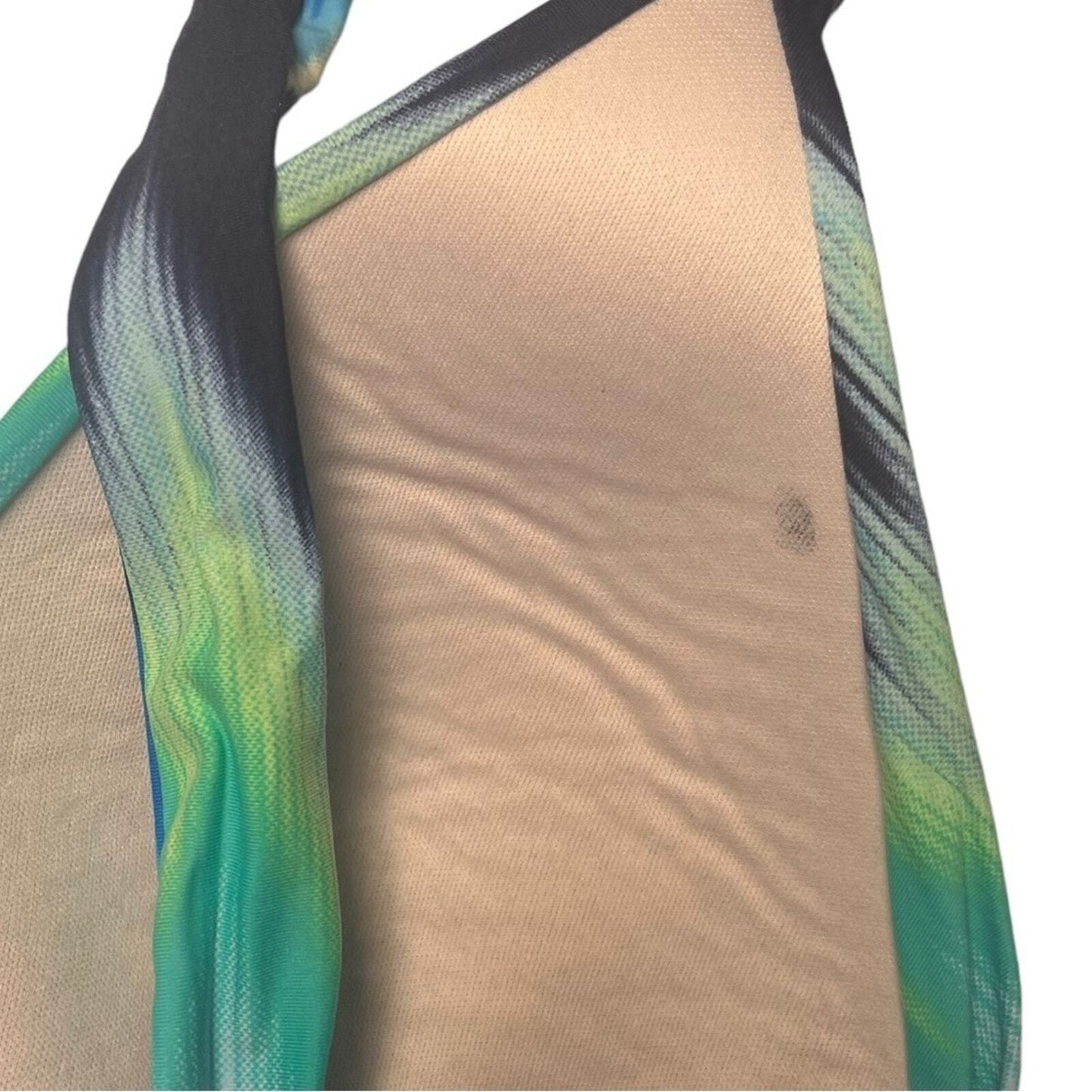 Vince Camuto Womens Swimsuit Size 12 One Piece Swim Multicolor Aztec Plunge Neck