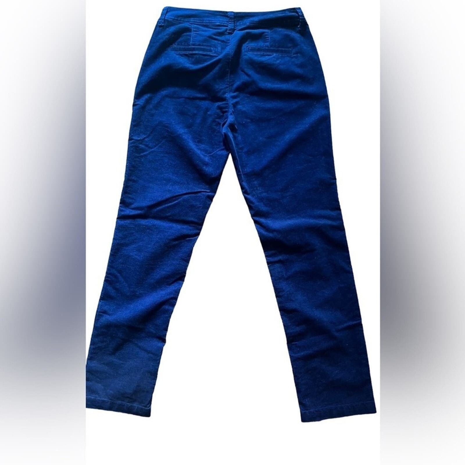 A New Day Womens Size 4 Navy Corduroy Flat Front Stretch Pants 