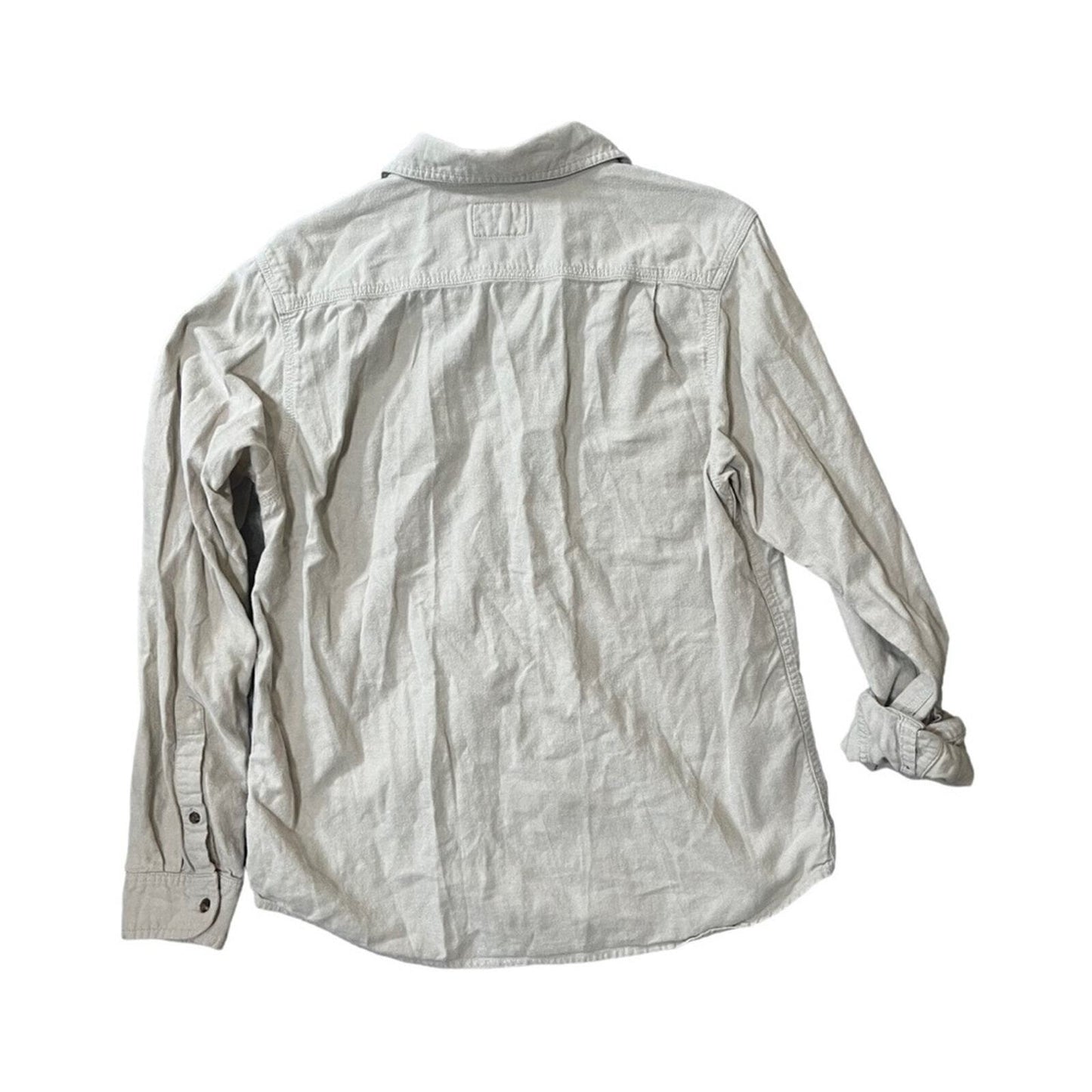 The North Face Mens Size Med Khaki Long Sleeve Front Pockets Button Down Shirt