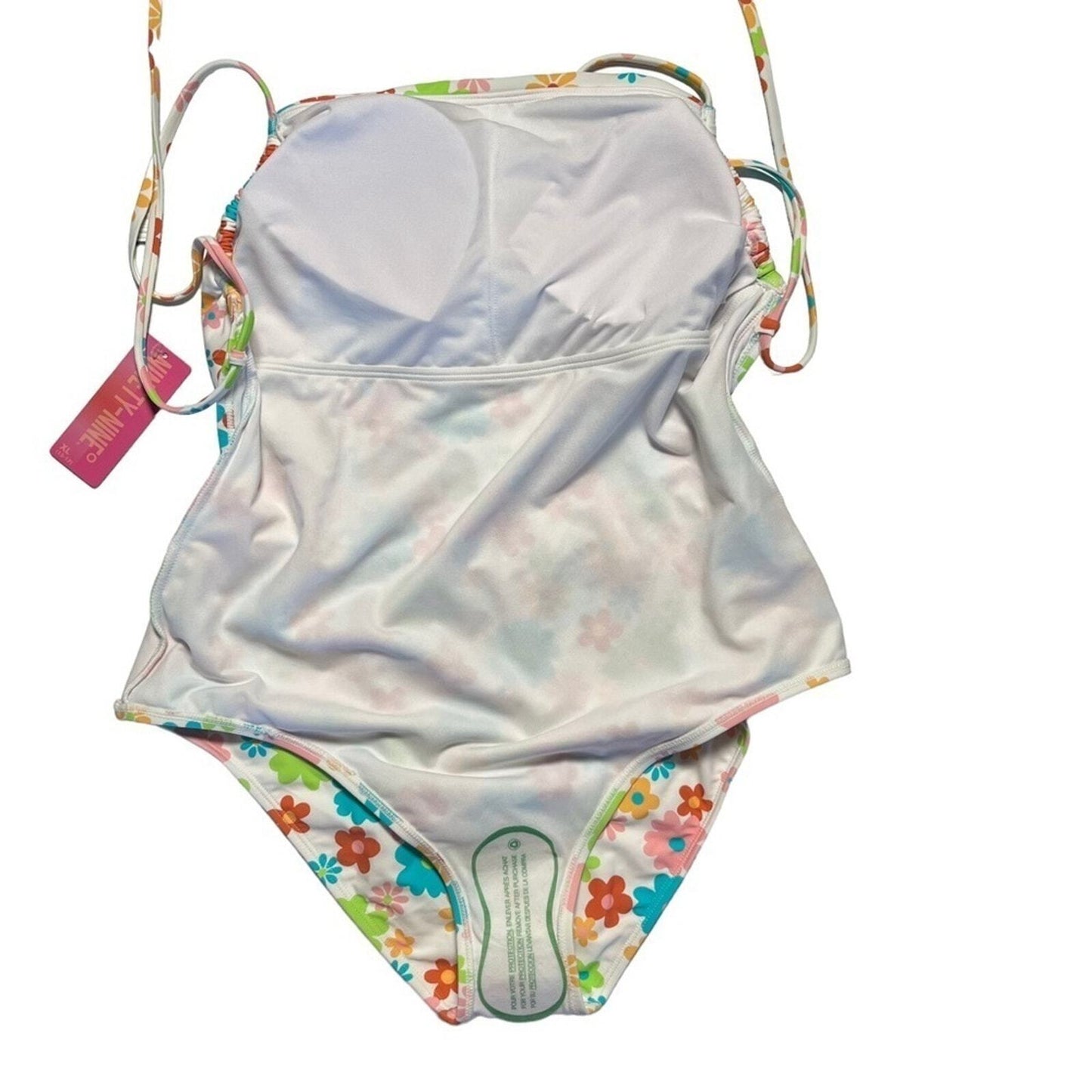 Ninety-Nine Junior's Flora Retro XL (15-17) Plus Size One Piece NWT Swimsuit 