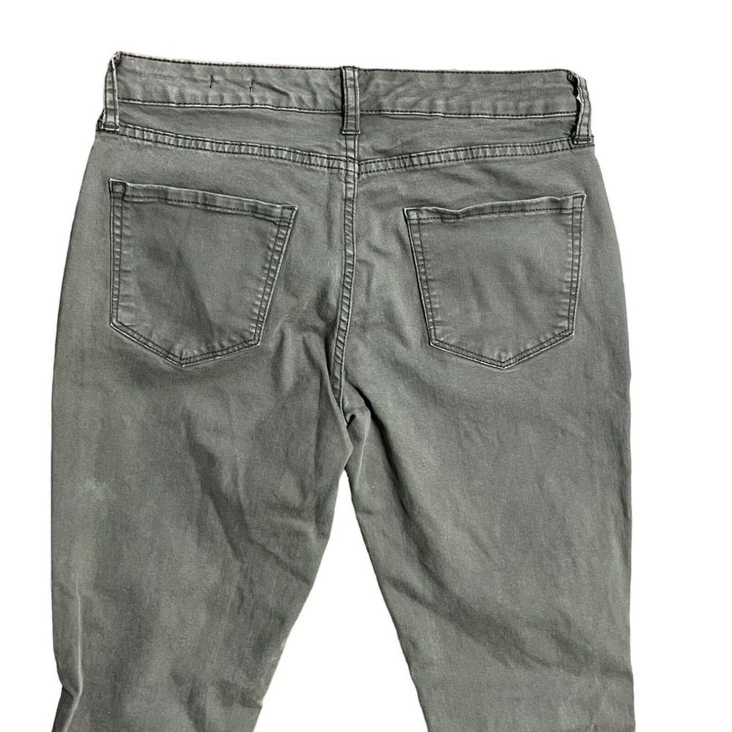 Arizona Womens Size 7 Jegging Olive Green Distressed Jeans