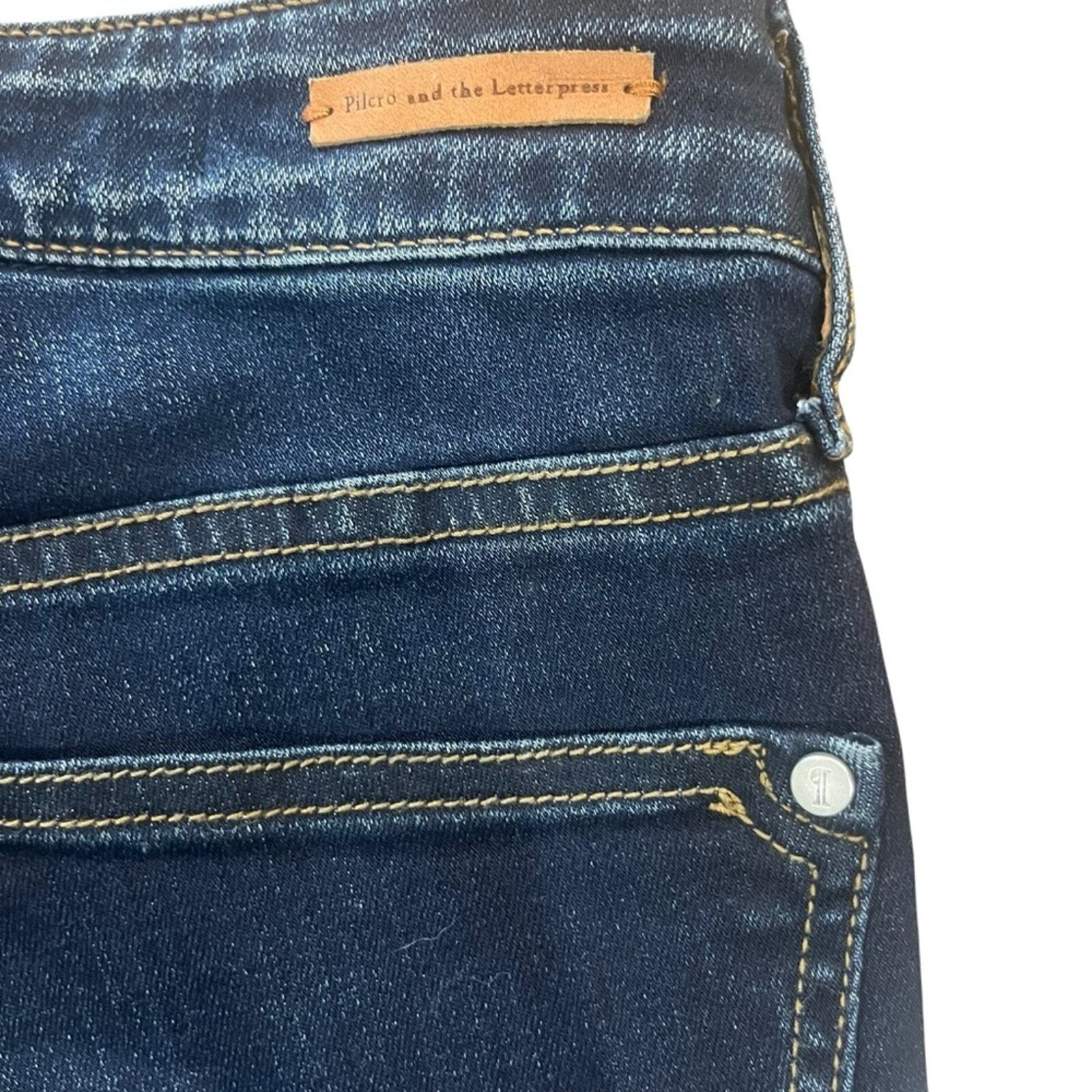 Pilcro and The Letterpress Script Womens Size 28 Dark Wash Denim Jeans