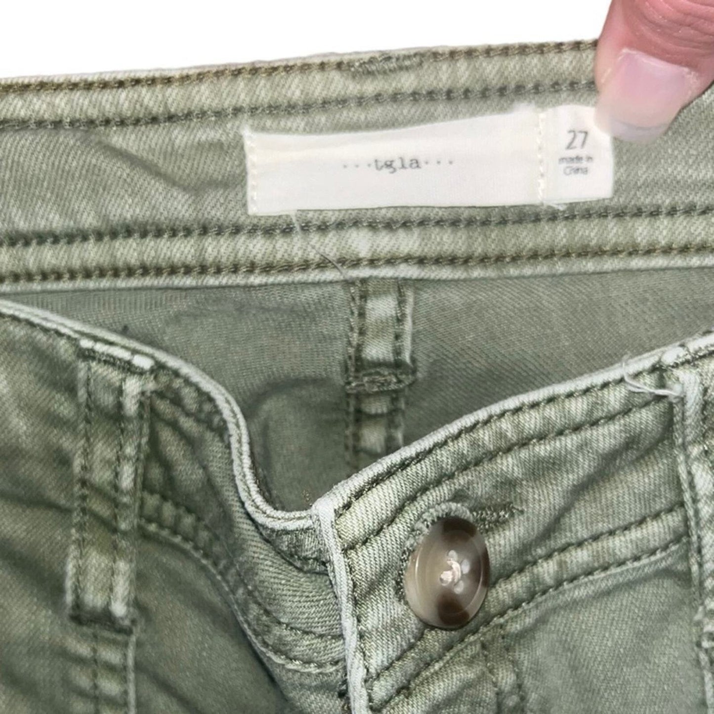TGLA Green Cropped Pants Size 27